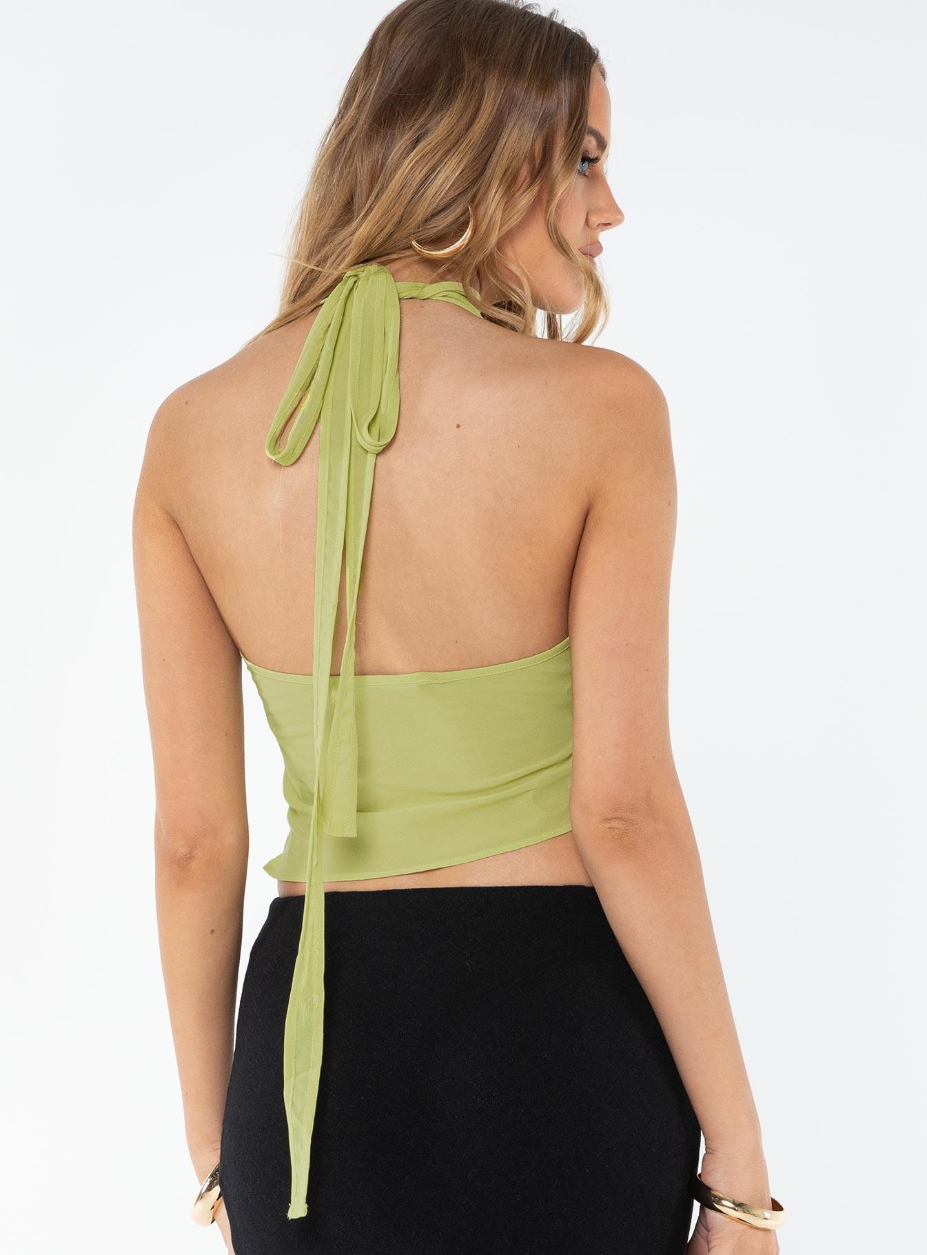Rendezvous Halter Top Lime Product Image
