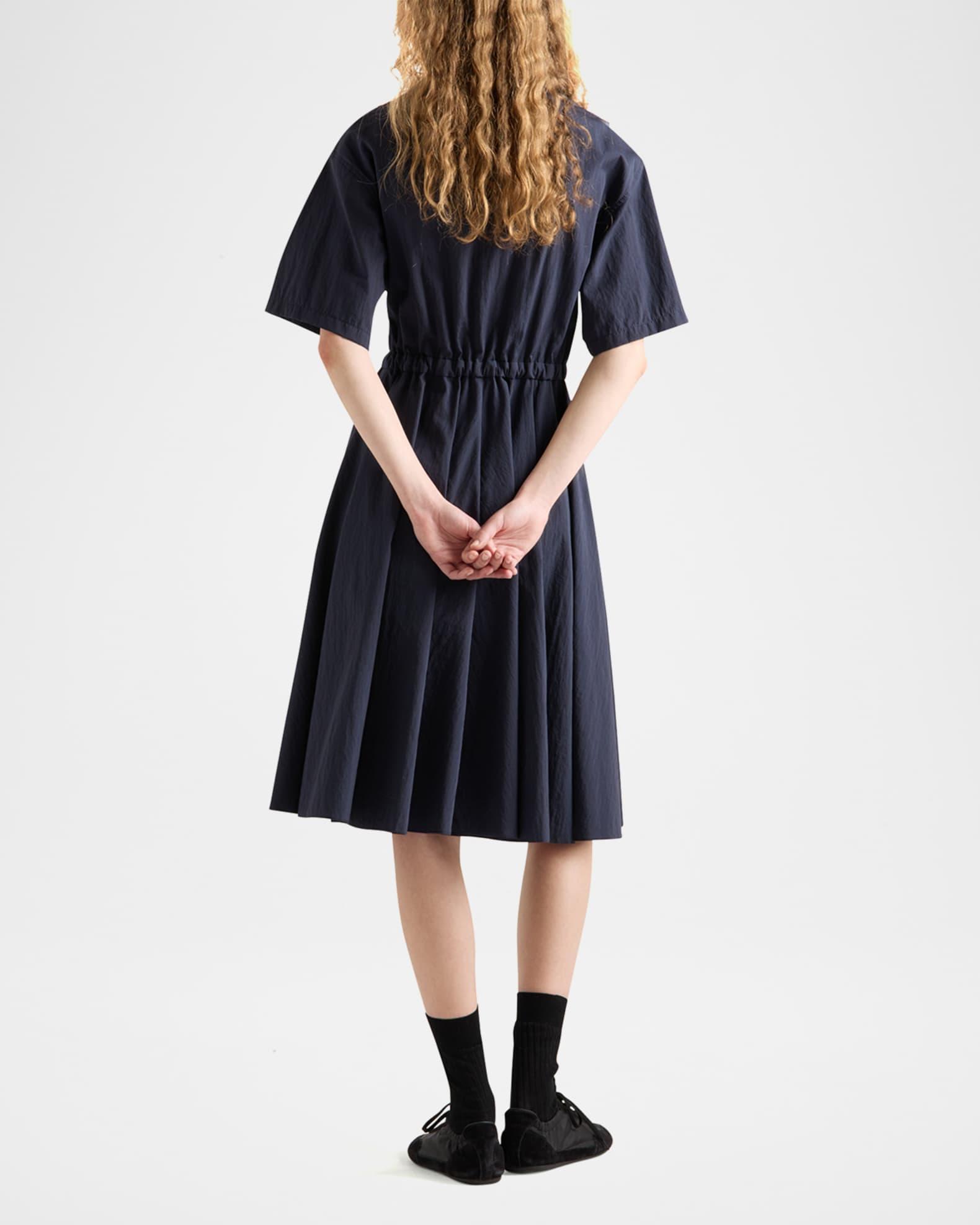 Drawstring Pleated Midi Dress Product Image