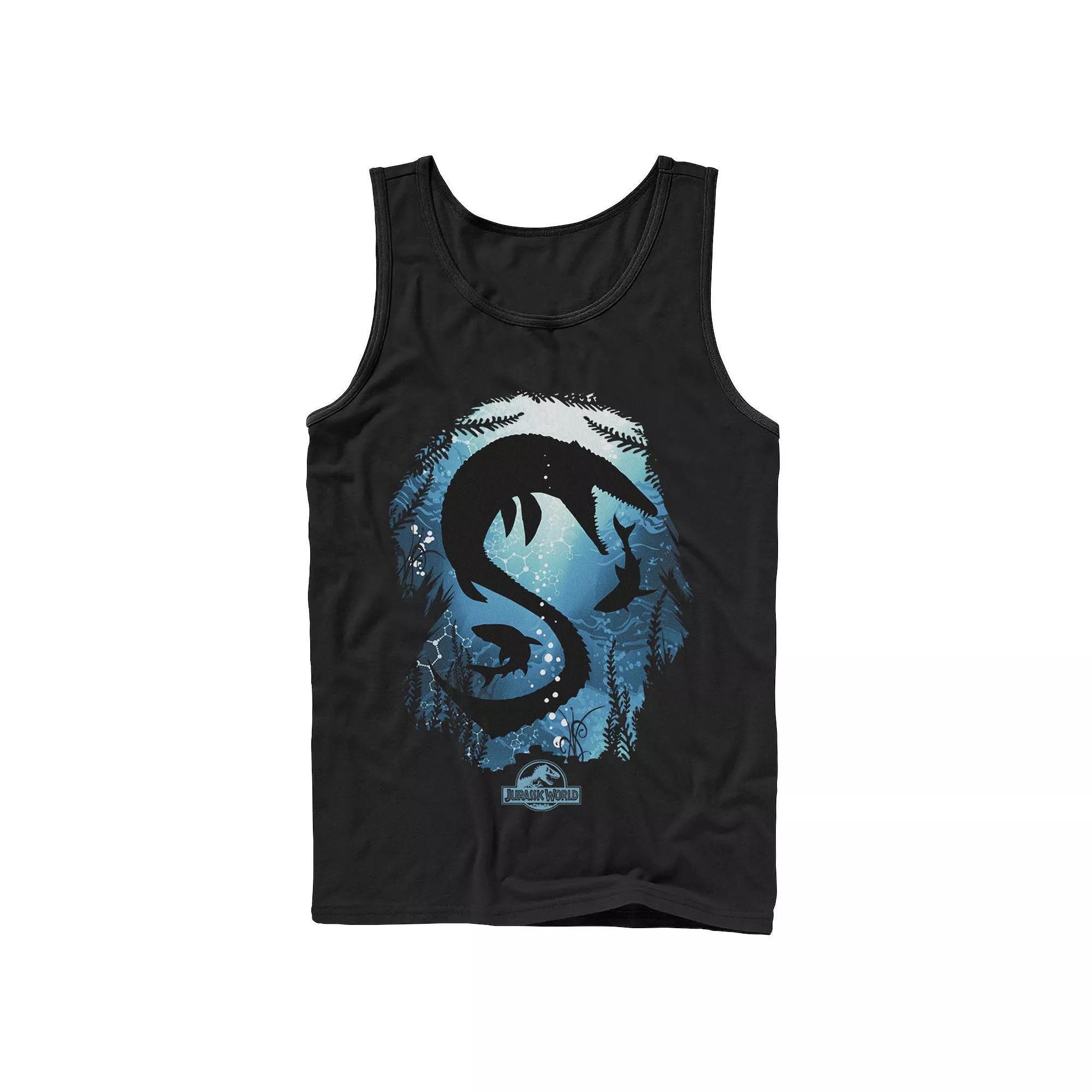 Men's Jurassic World Megalodon Silhouette Tank Top,  Product Image