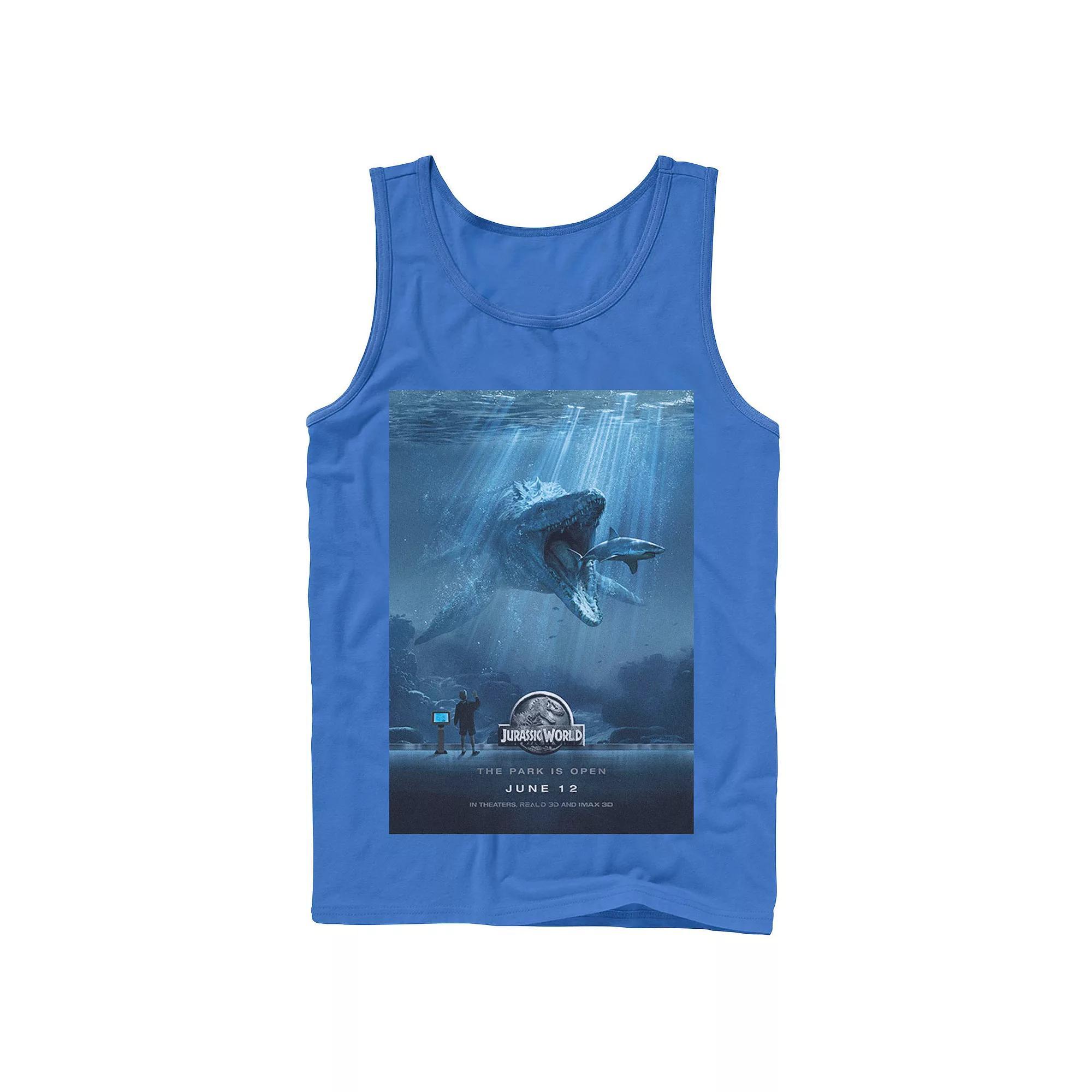 Men's Jurassic World Mosasaurus Movie Poster Tank Top,  Product Image