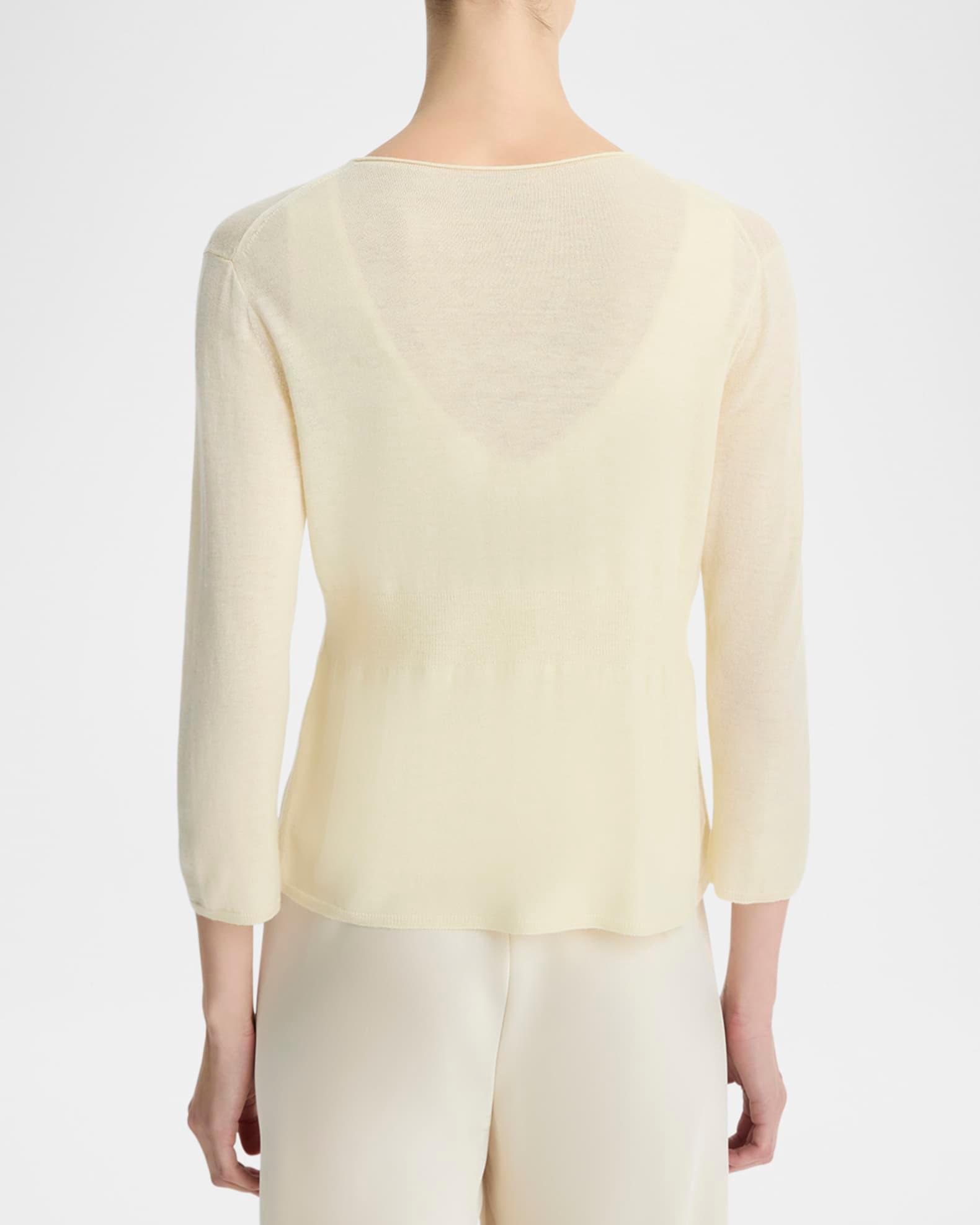 Single-Button Wool-Cashmere Cardigan Product Image
