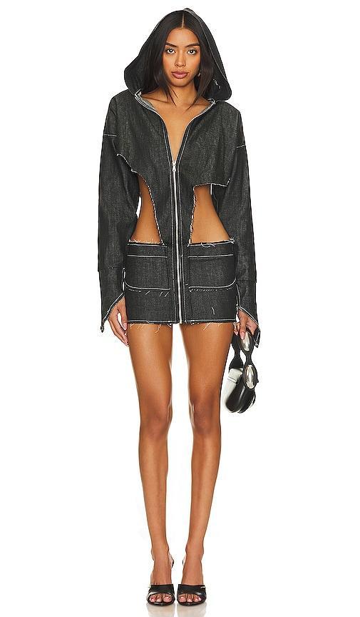 x REVOLVE V Cut Out Hoodie Dress Product Image