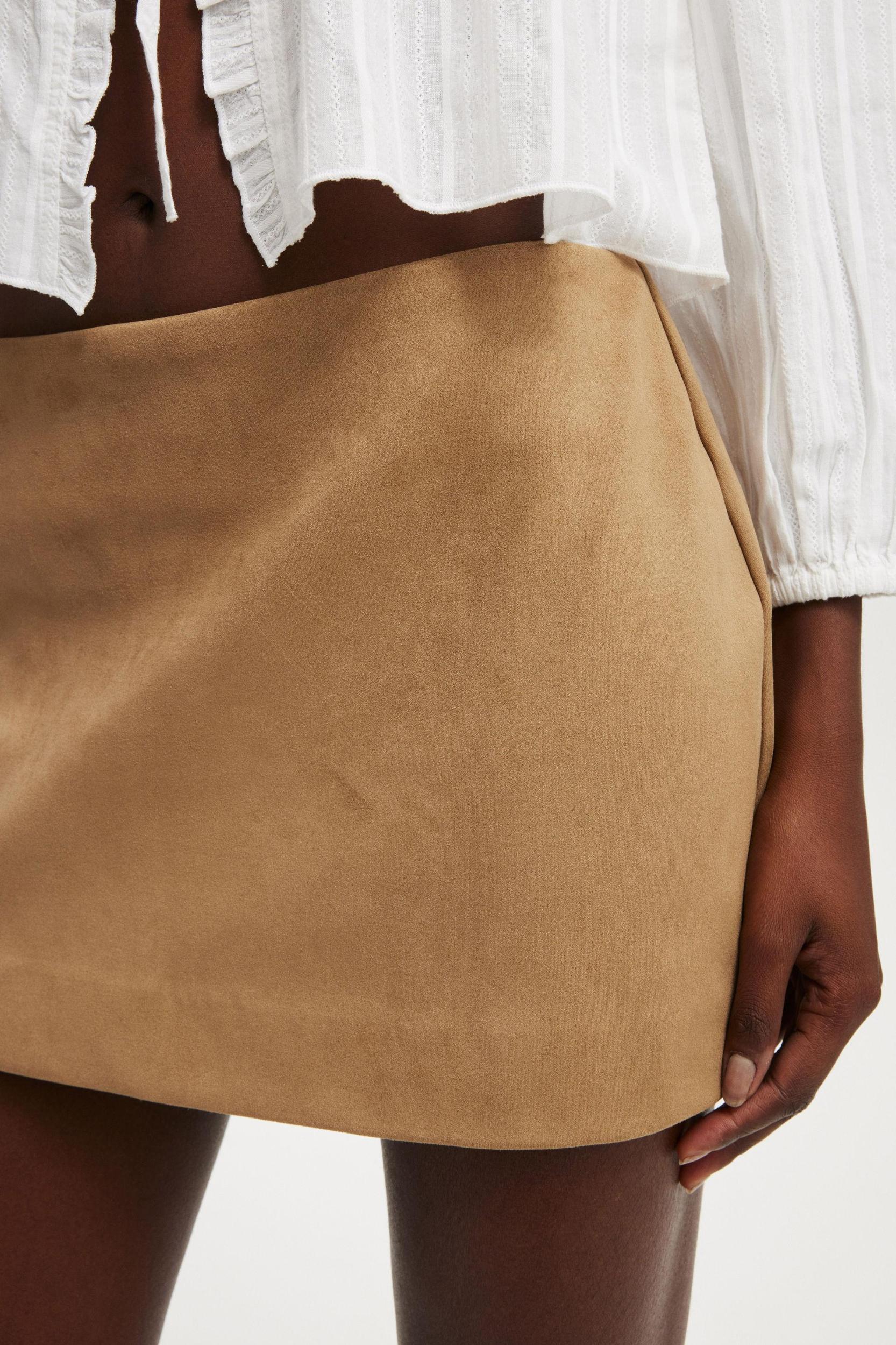 Suede Mini Skirt Product Image