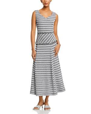 Womens Tweed Drop-Waist Midi-Dress Product Image