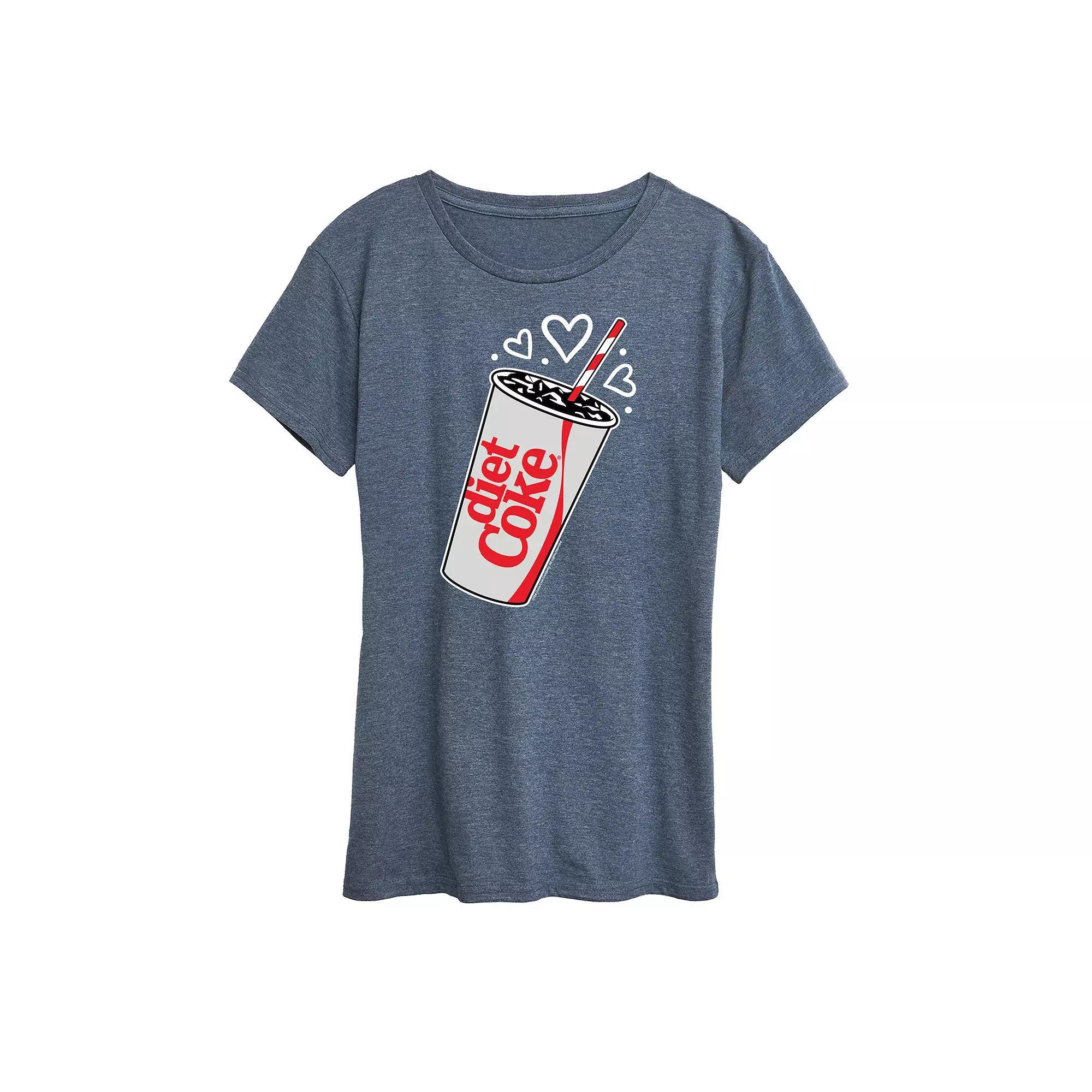Women's Diet Coke Heart Bubbles Graphic Tee,  Product Image