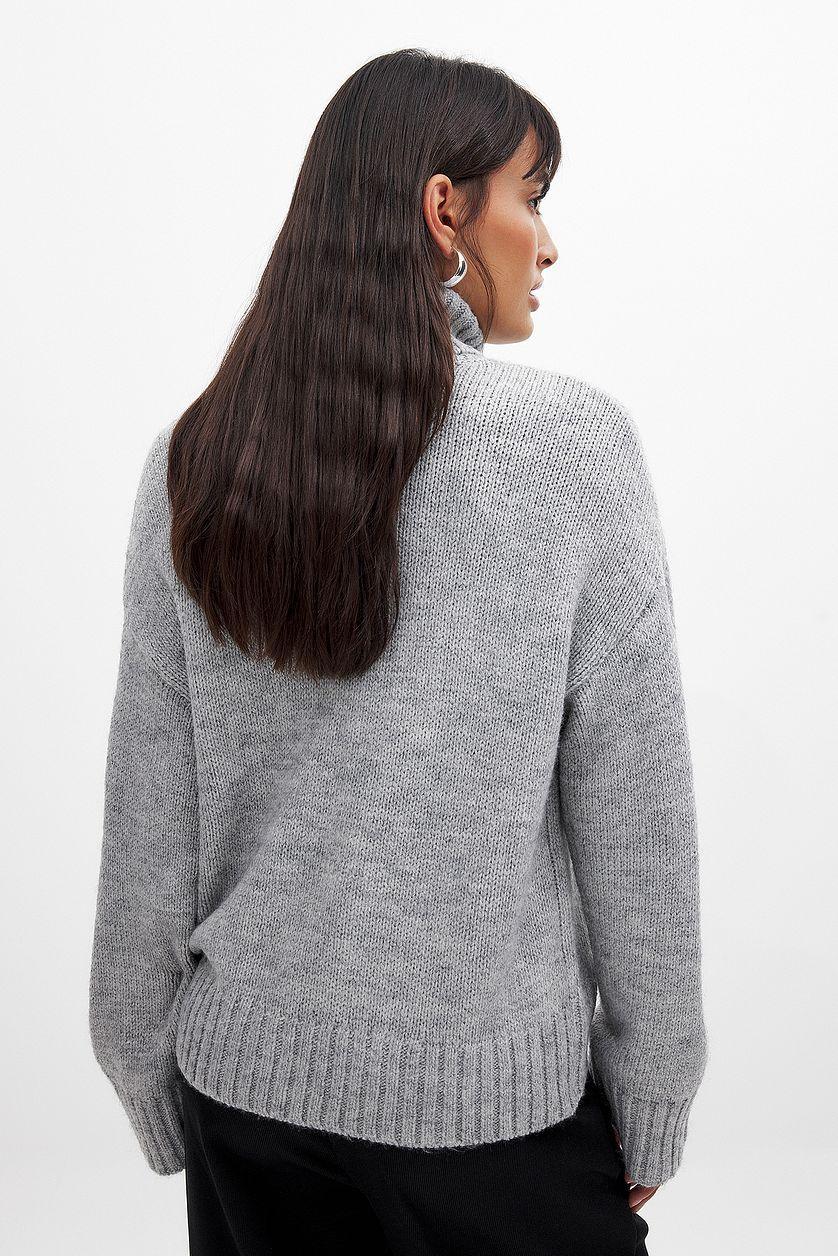 Turtle Neck Knitted Sweater Product Image