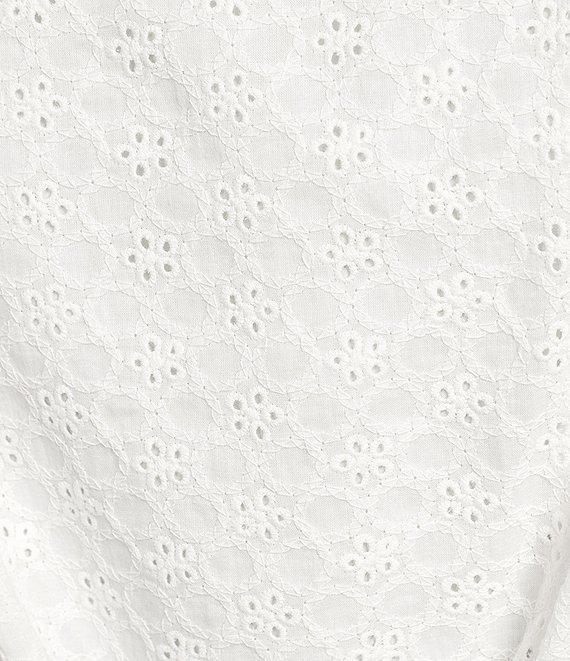 Sadie & Sage Eyelet Button Down Tie-Back Coordinating Vest Product Image