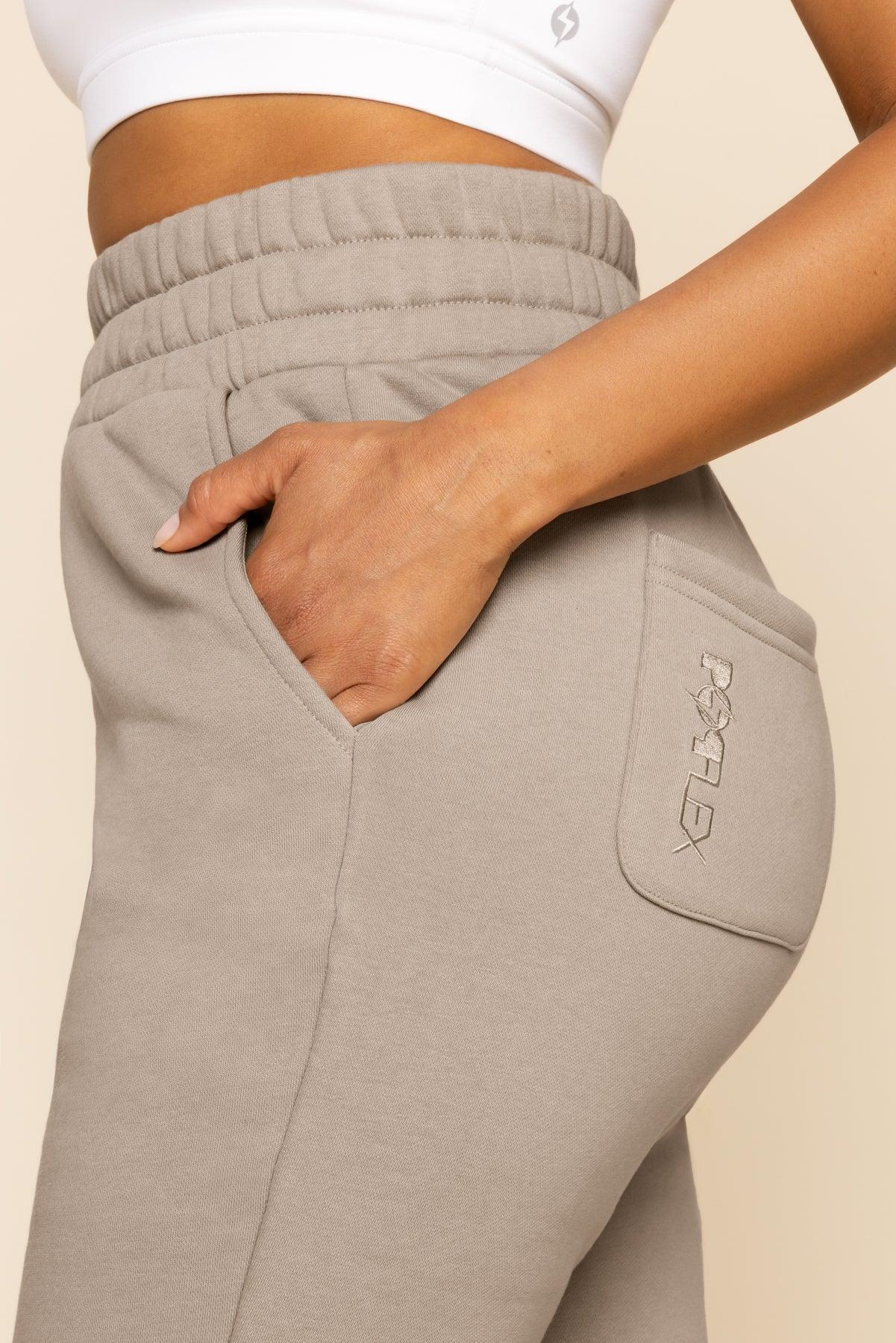 Cloud Rollover Sweatpant - Taupe Product Image