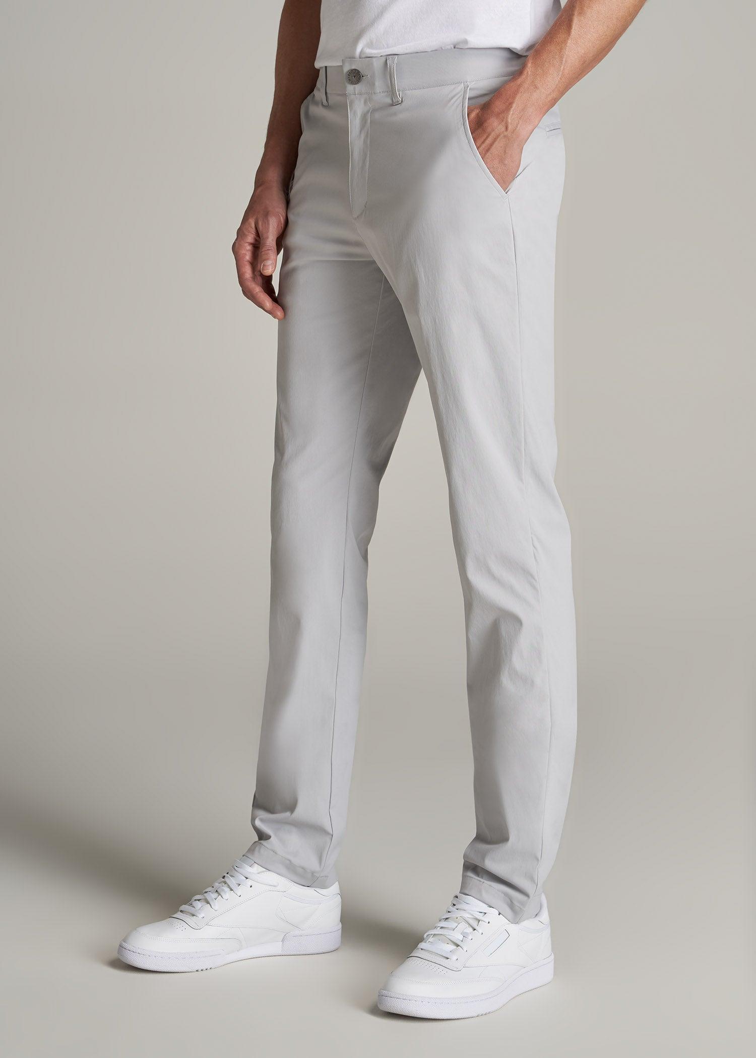 TAPERED FIT Traveler Chino Pants for Tall Men in Light Grey Product Image