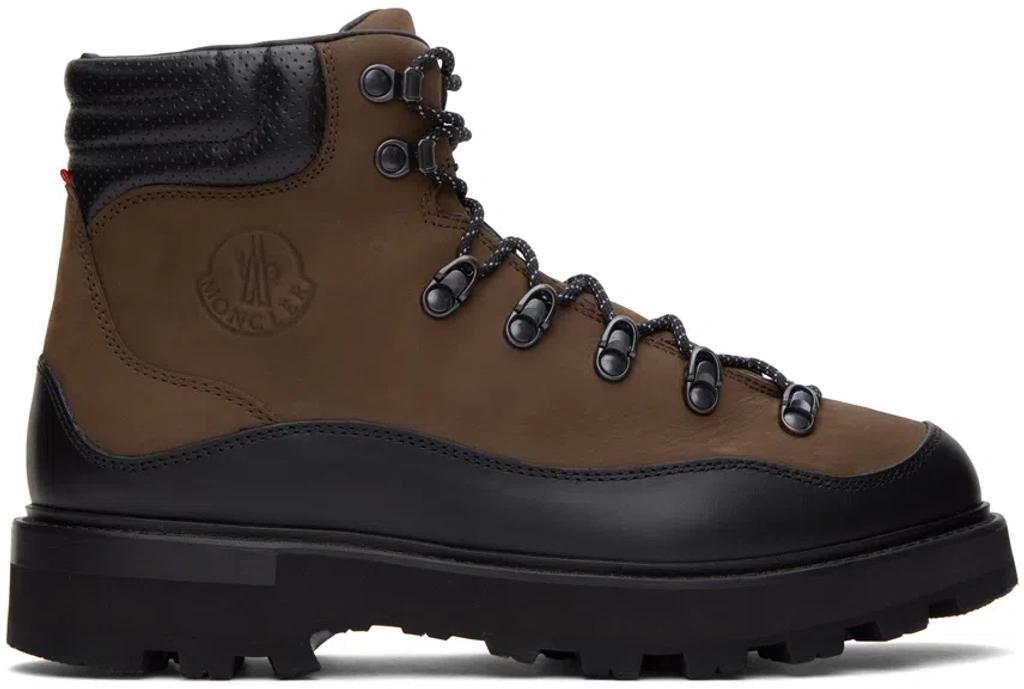 MONCLER Brown & Black Peka Trek Hiking Boots Product Image