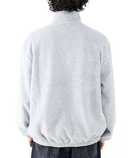 BDG Urban Outfitters Badge Fleece Long Sleeve Quarter Zip Pullover Product Image