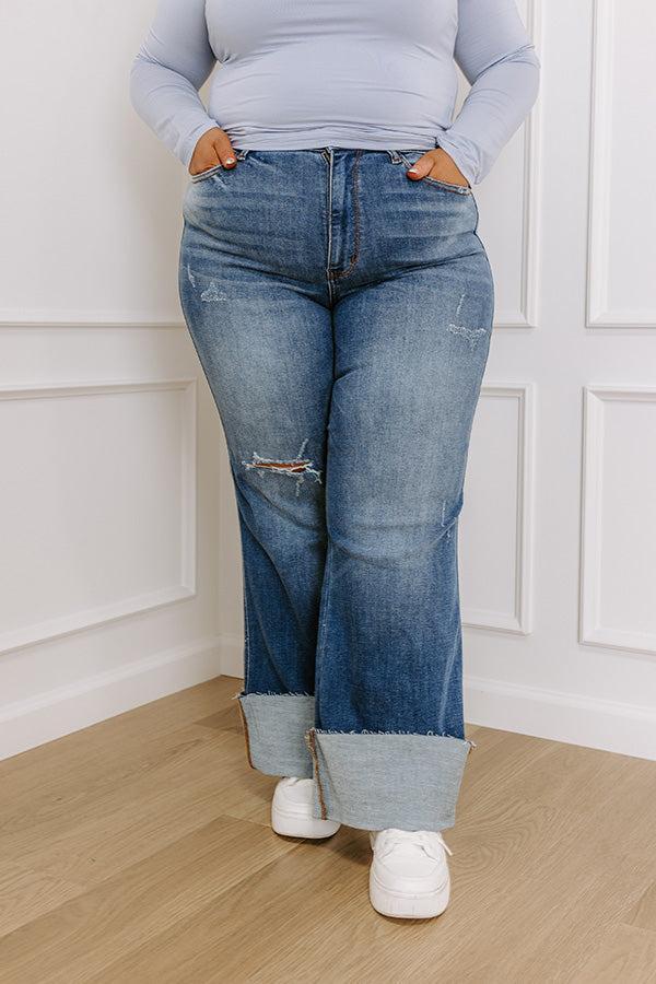 JUDY BLUE Wrenley High Waist Wide Leg Jean Curves Product Image