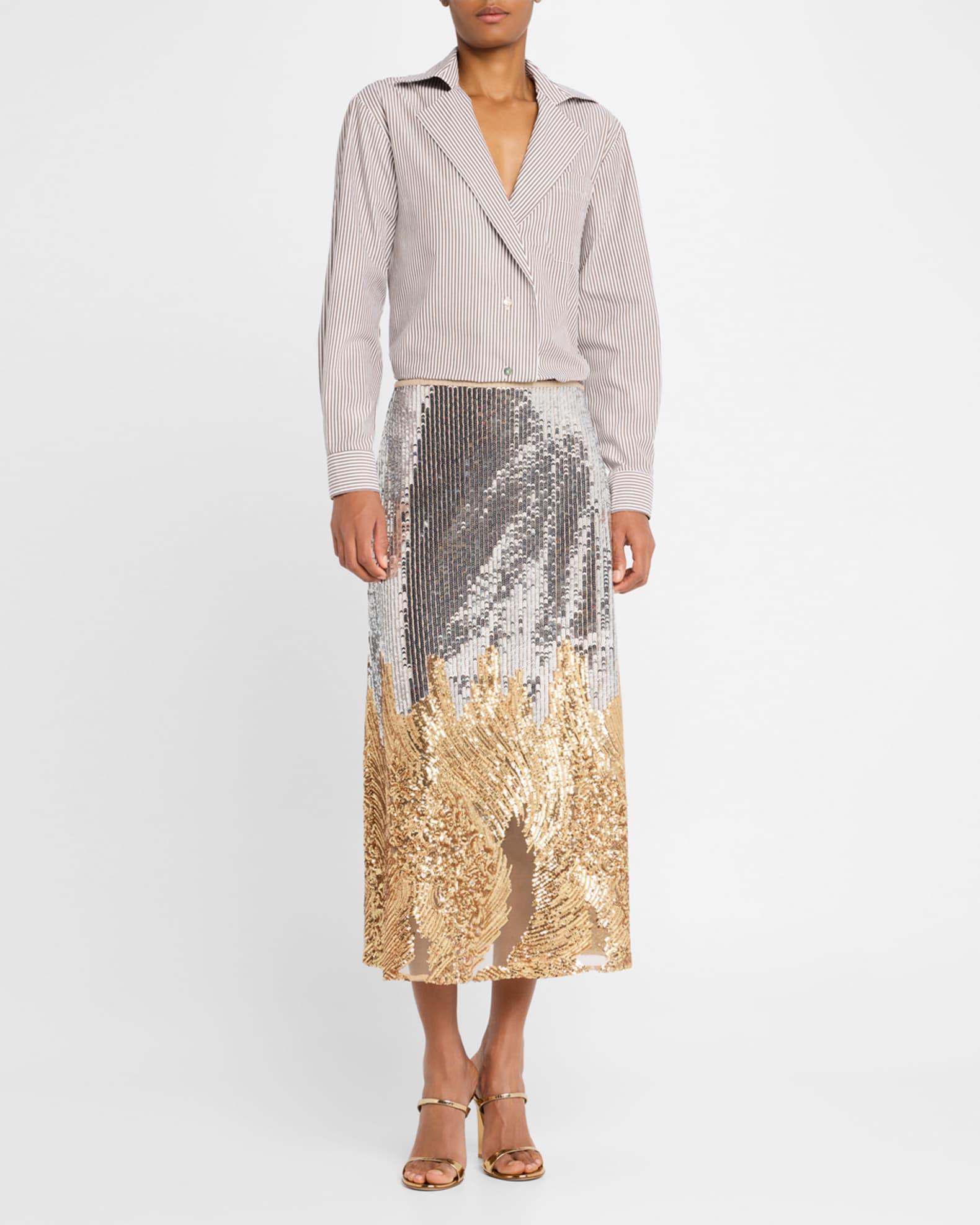 Elena Sequined Midi Skirt Product Image