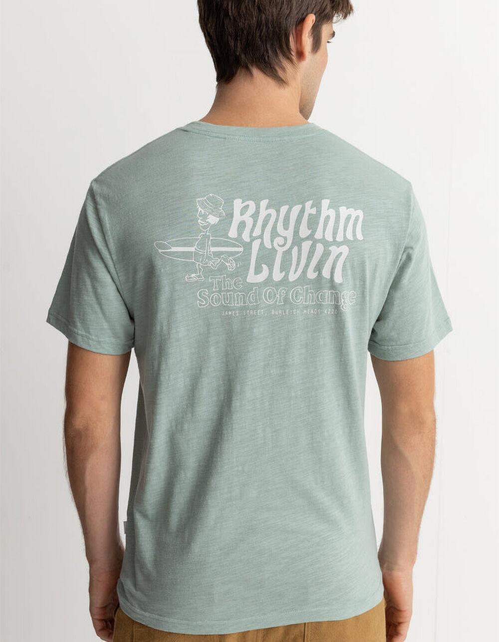 RHYTHM Livin Slub Mens Tee - SEAFOAM Product Image