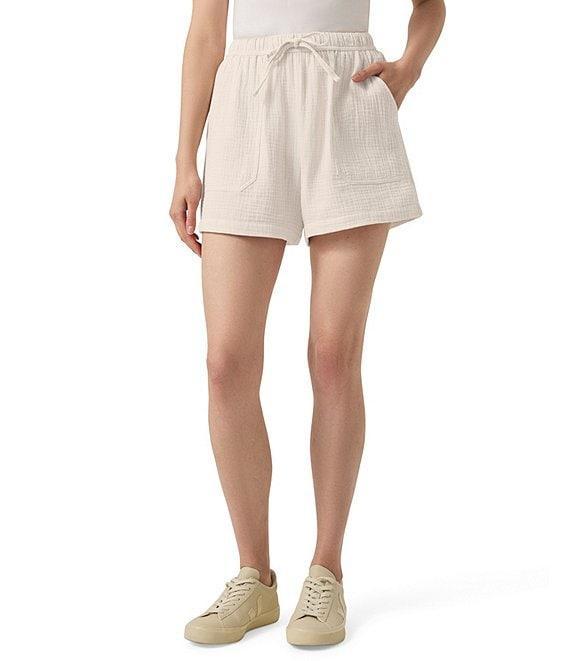 Splendid Gauze High Rise Drawstring Waist Shorts Product Image