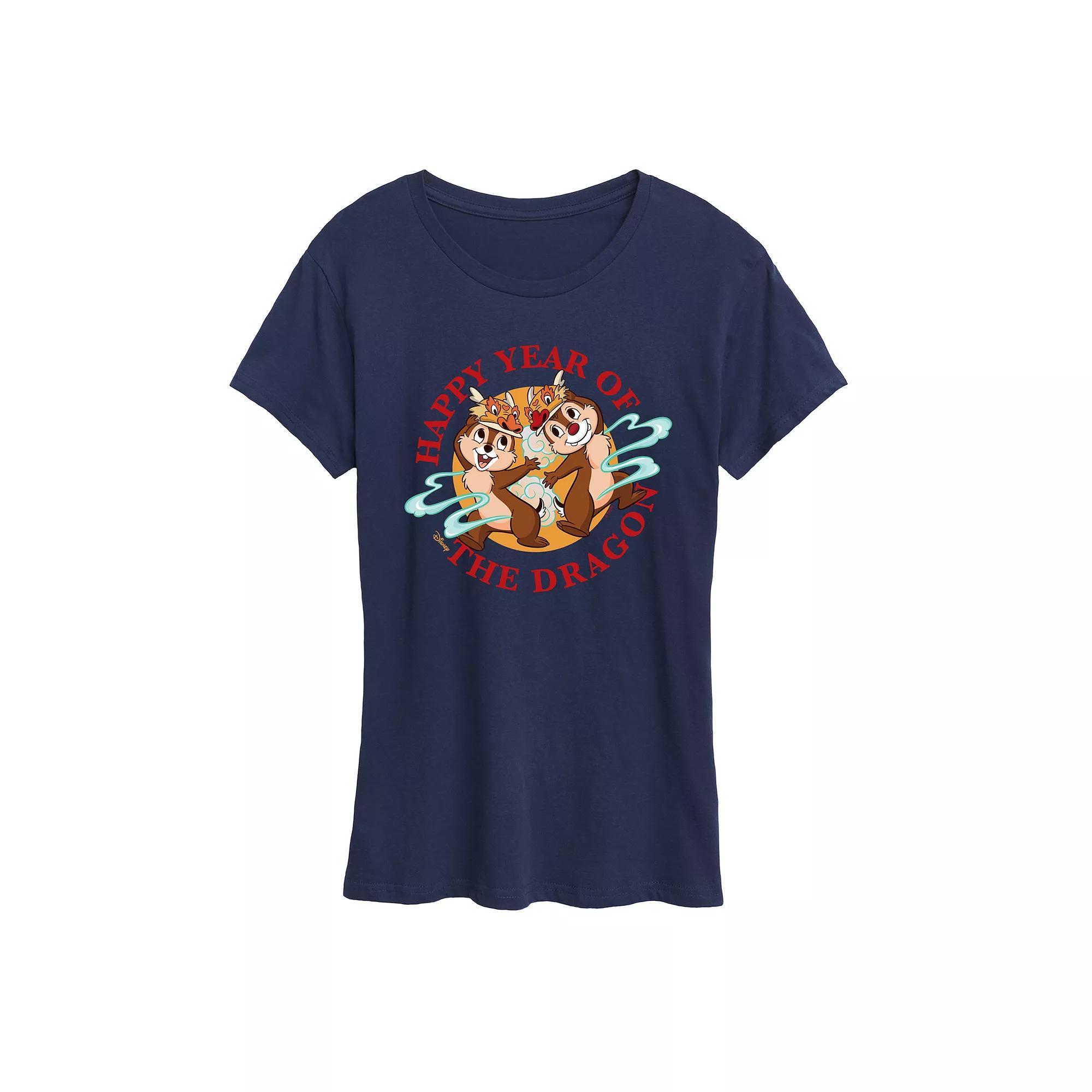 Disney's Chip And Dale Women's Year Of The Dragon Graphic Tee,  Product Image