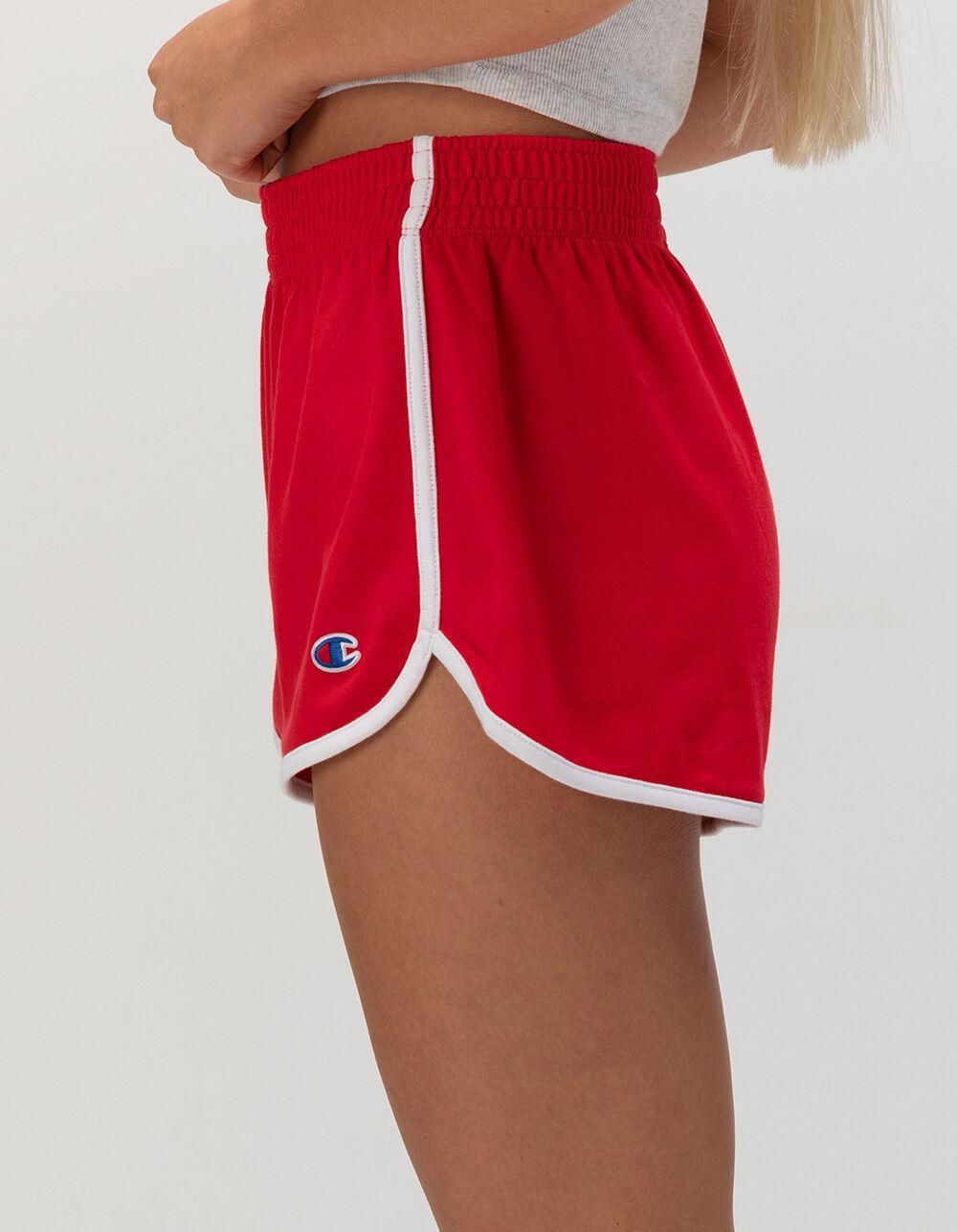 CHAMPION Womens Gym Shorts - RED Product Image