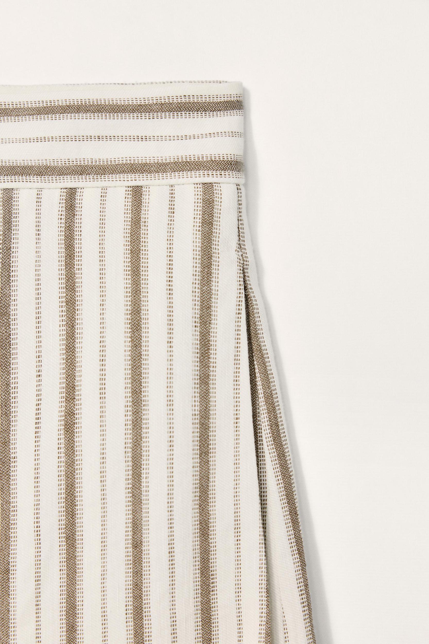 LIMITED EDITION STRIPED LINEN PANTS Product Image