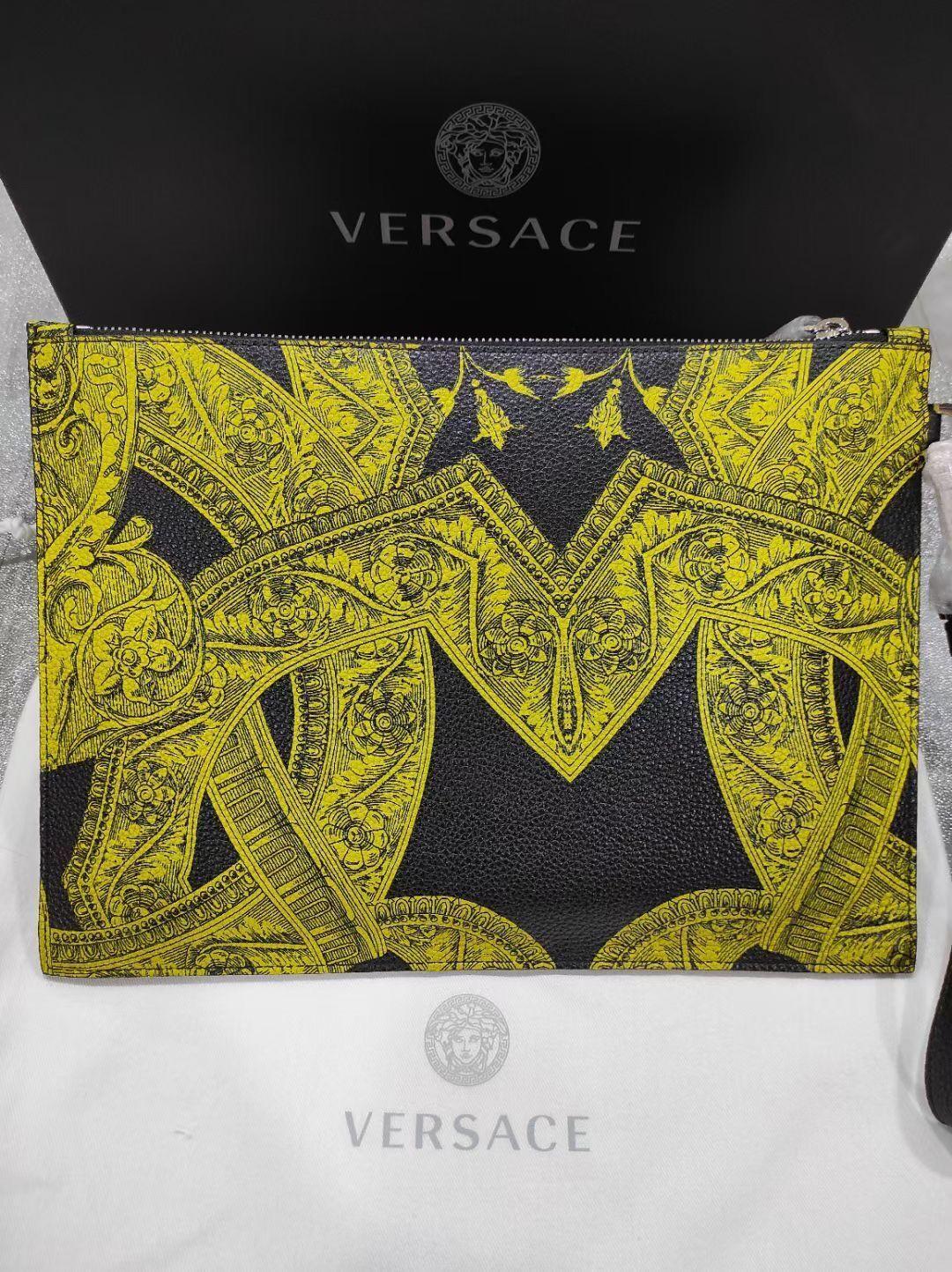 VERSACE Printed Handbag In Green Product Image