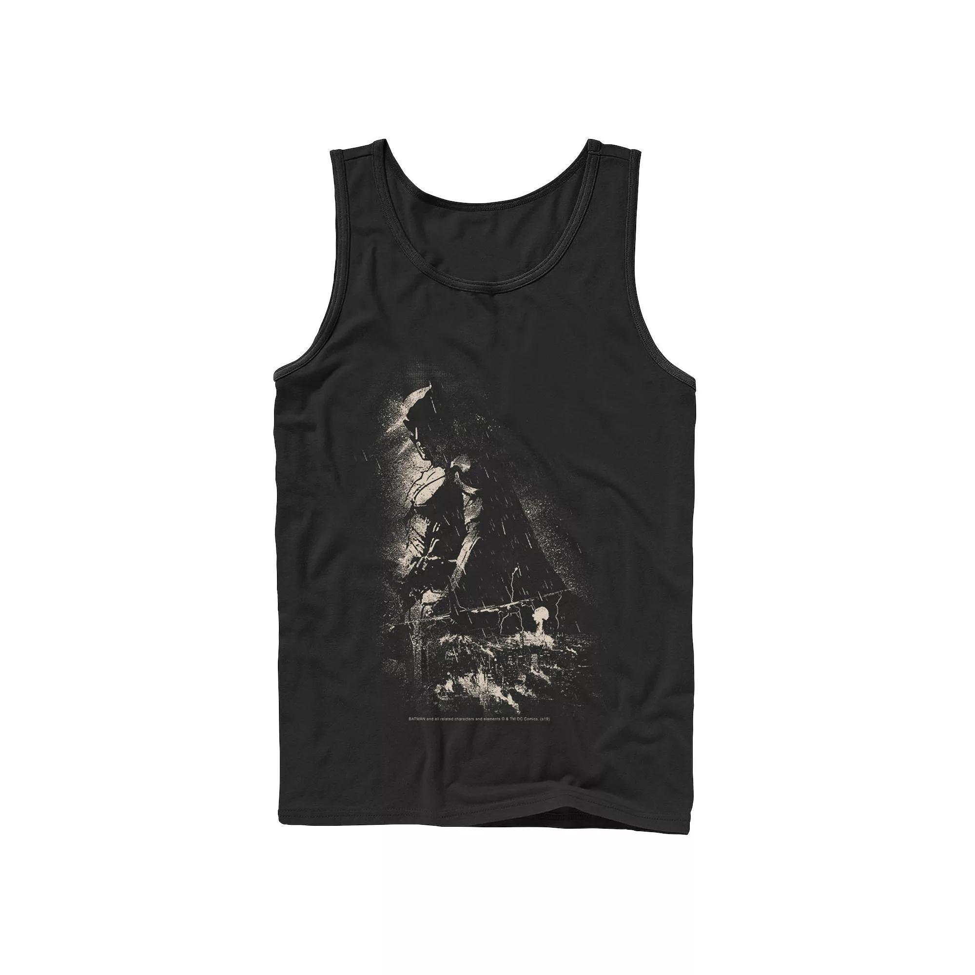 Men's DC Comics Batman Shadow Skyline Poster Tank Top,  Product Image
