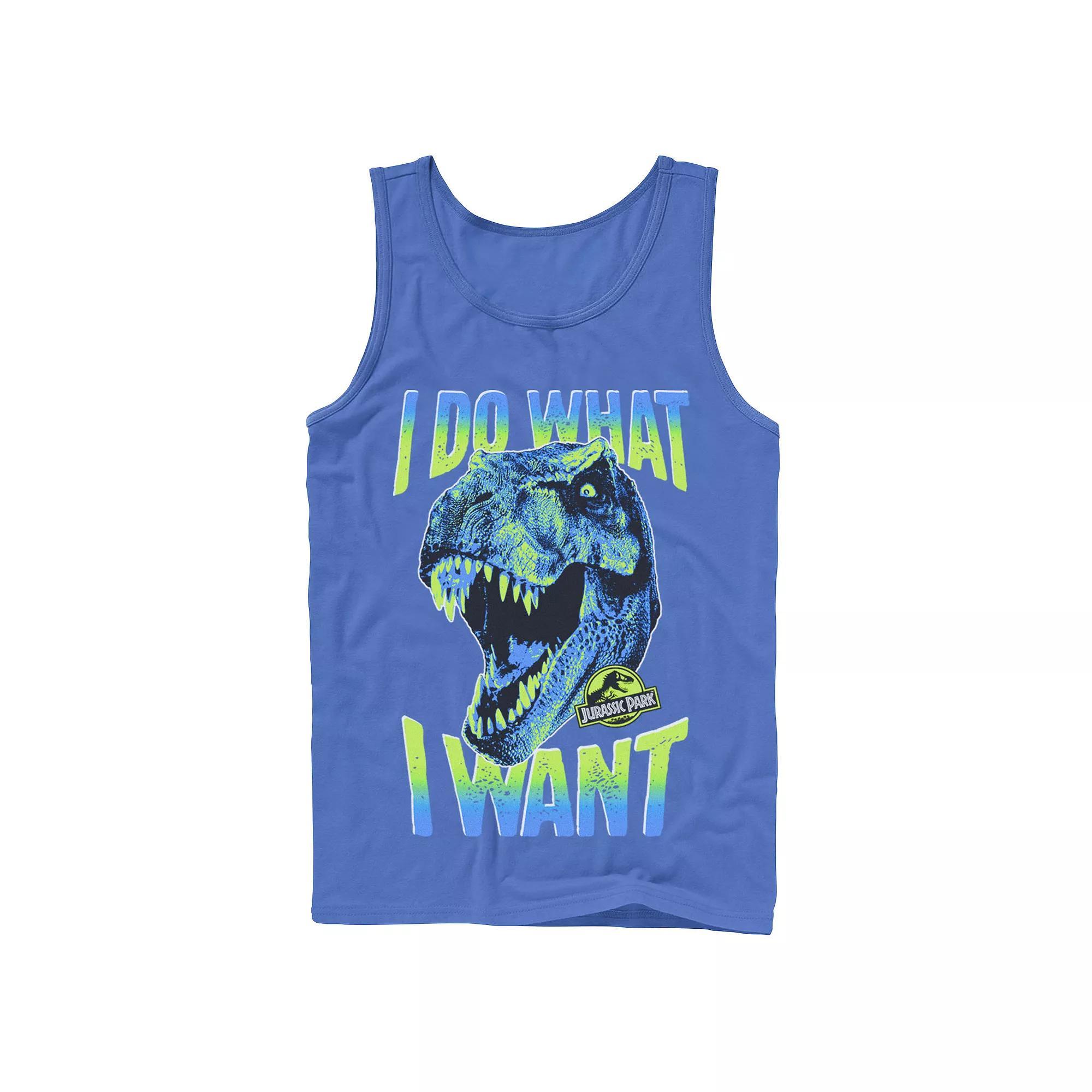 Men's Jurassic Park T-Rex I Do What I Want Graphic Tank Top,  Product Image