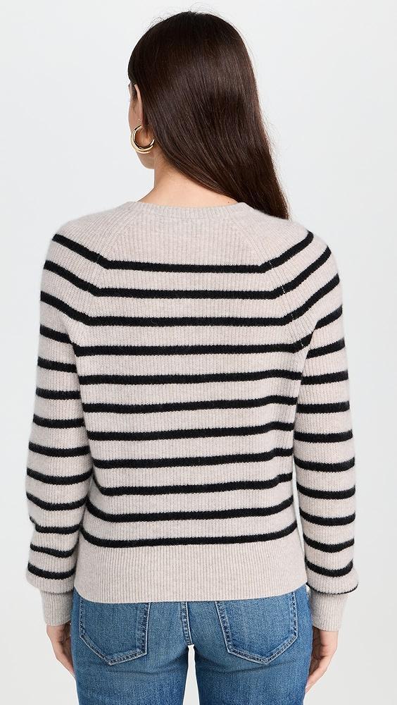 White + Warren Cashmere Ribbed Button Henley | Shopbop Product Image