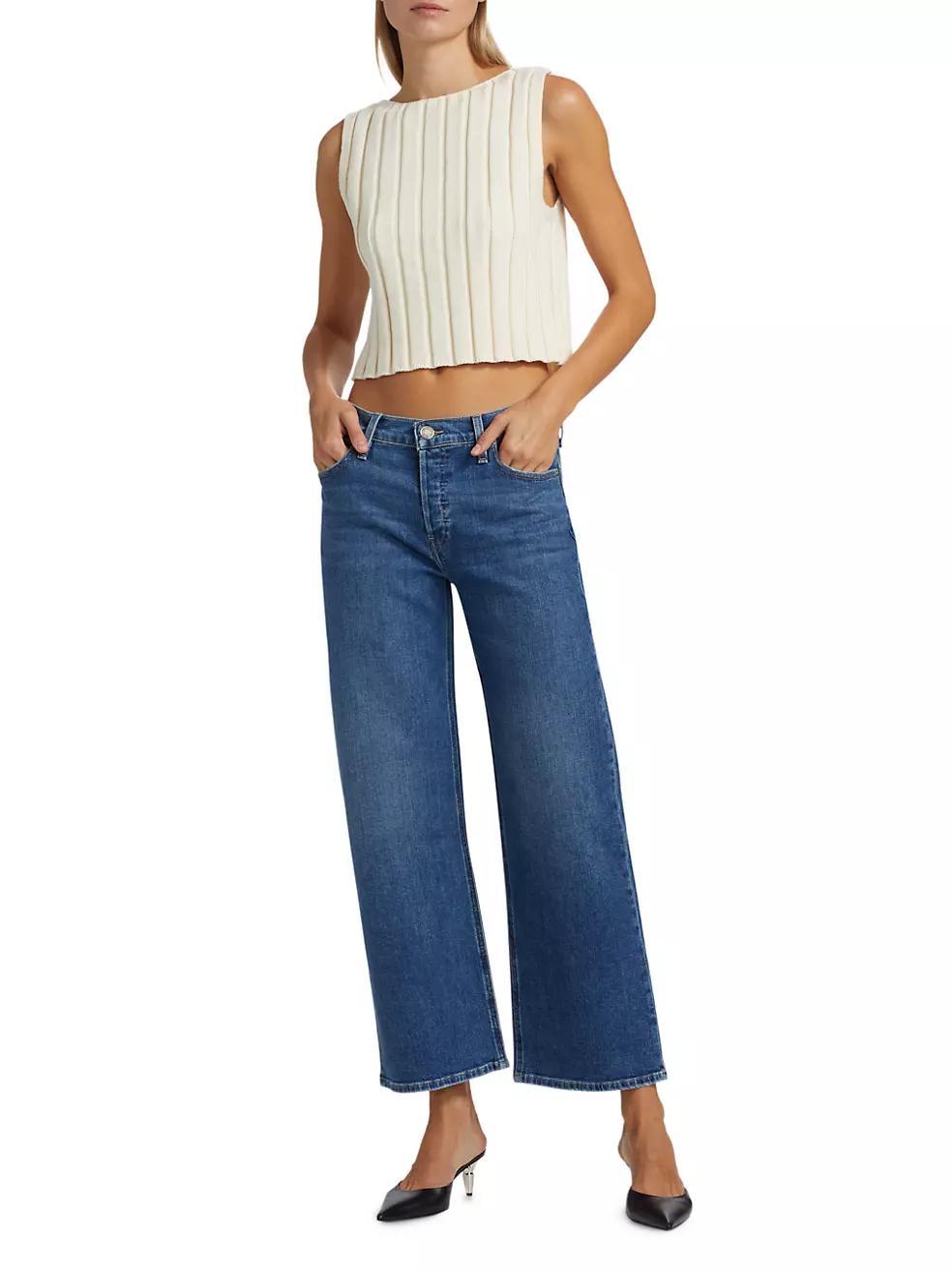 Rosie High-Waist Wide-Leg Ankle Jeans Product Image