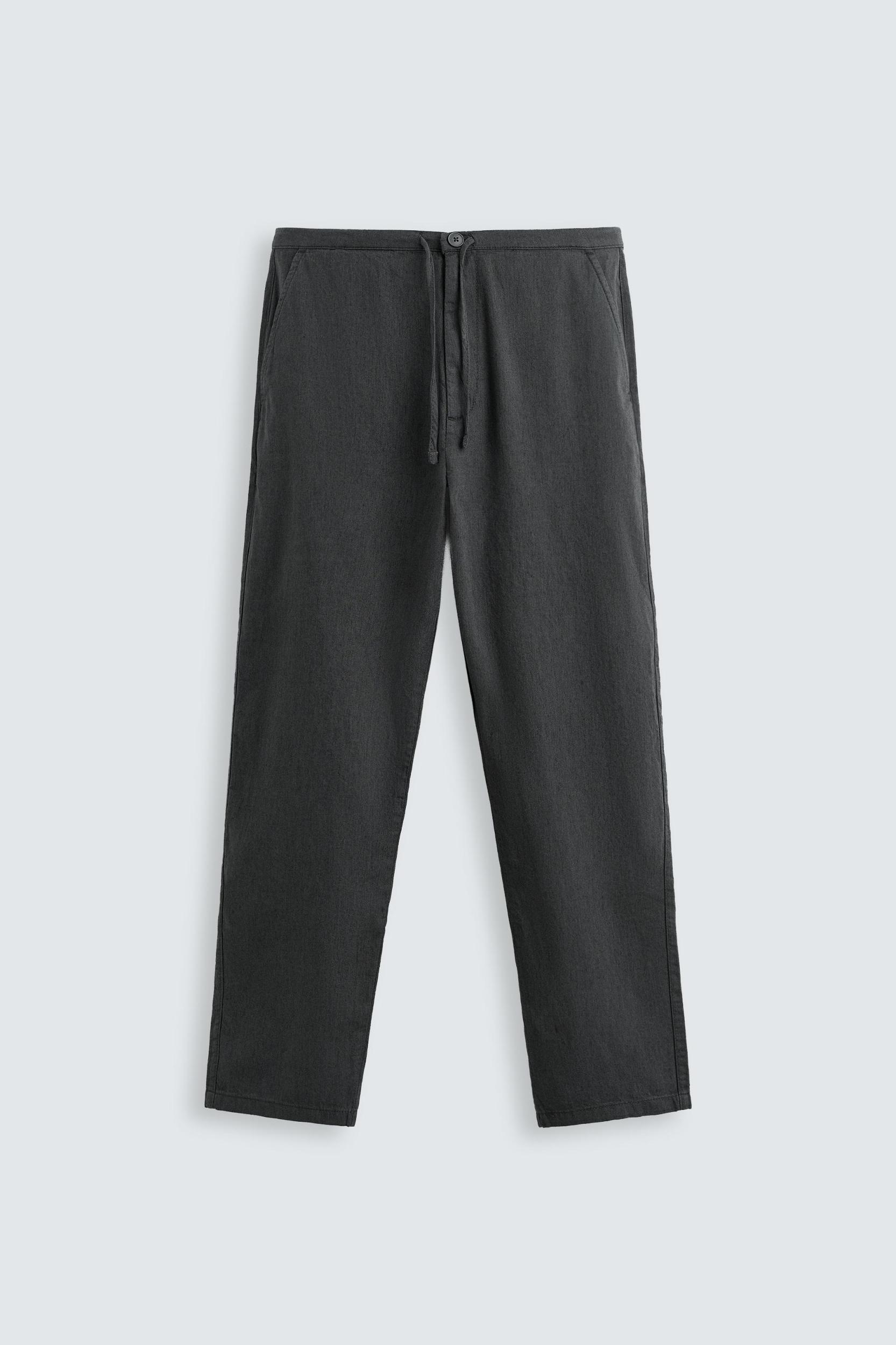 COTTON LINEN PANTS Product Image