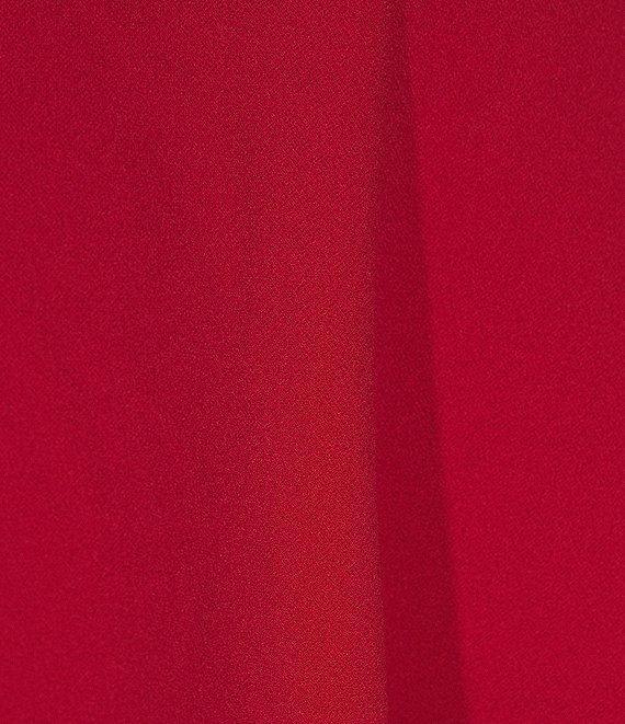 Honey and Rosie Solid Scuba Crepe Bow Front A-Line Dress Product Image