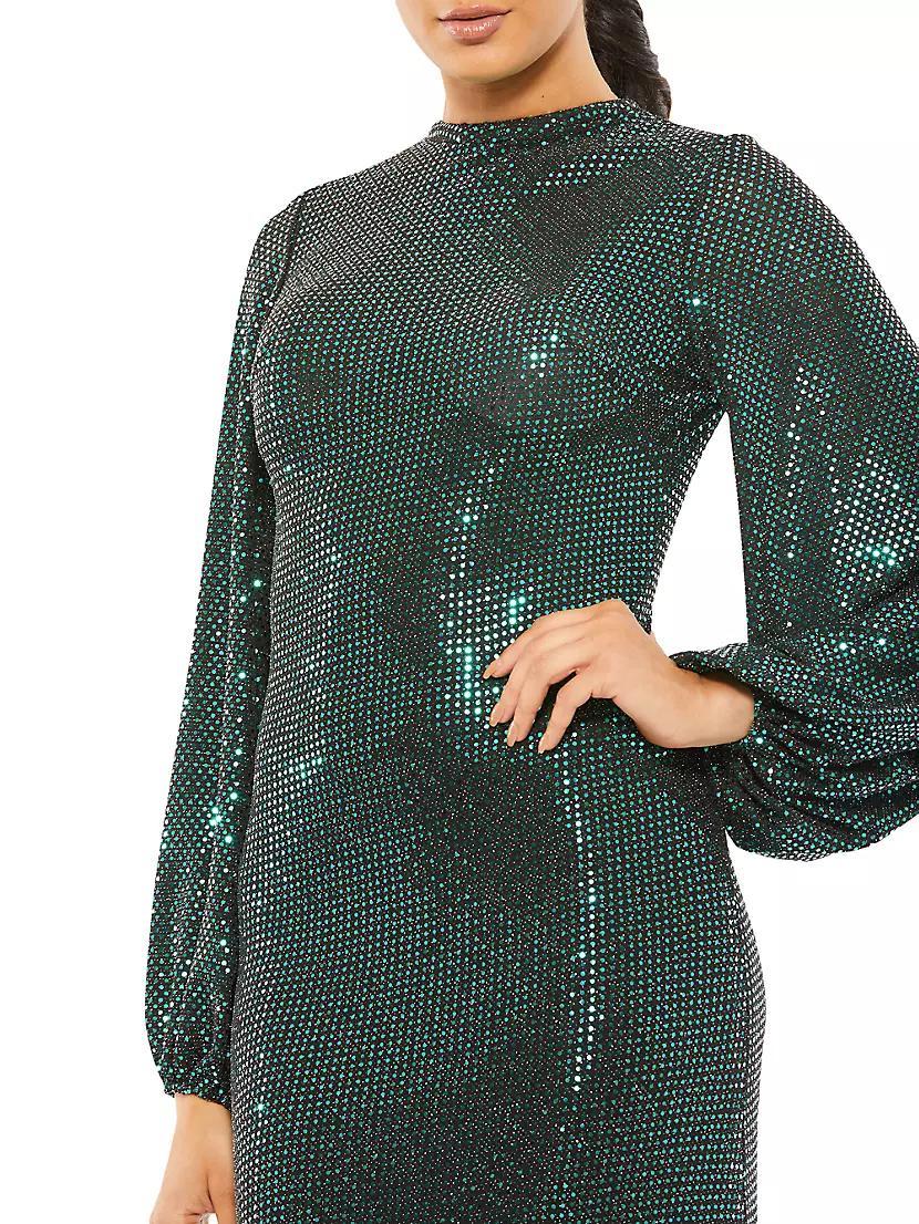 Ieena Sequined Bishop-Sleeve Gown Product Image