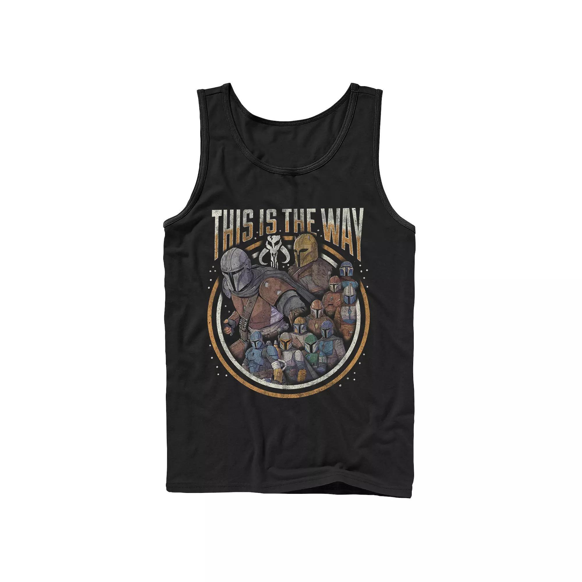 Men's Star Wars The Mandalorian Group Shot This Is The Way Tank Top, Size: Large, Black Product Image
