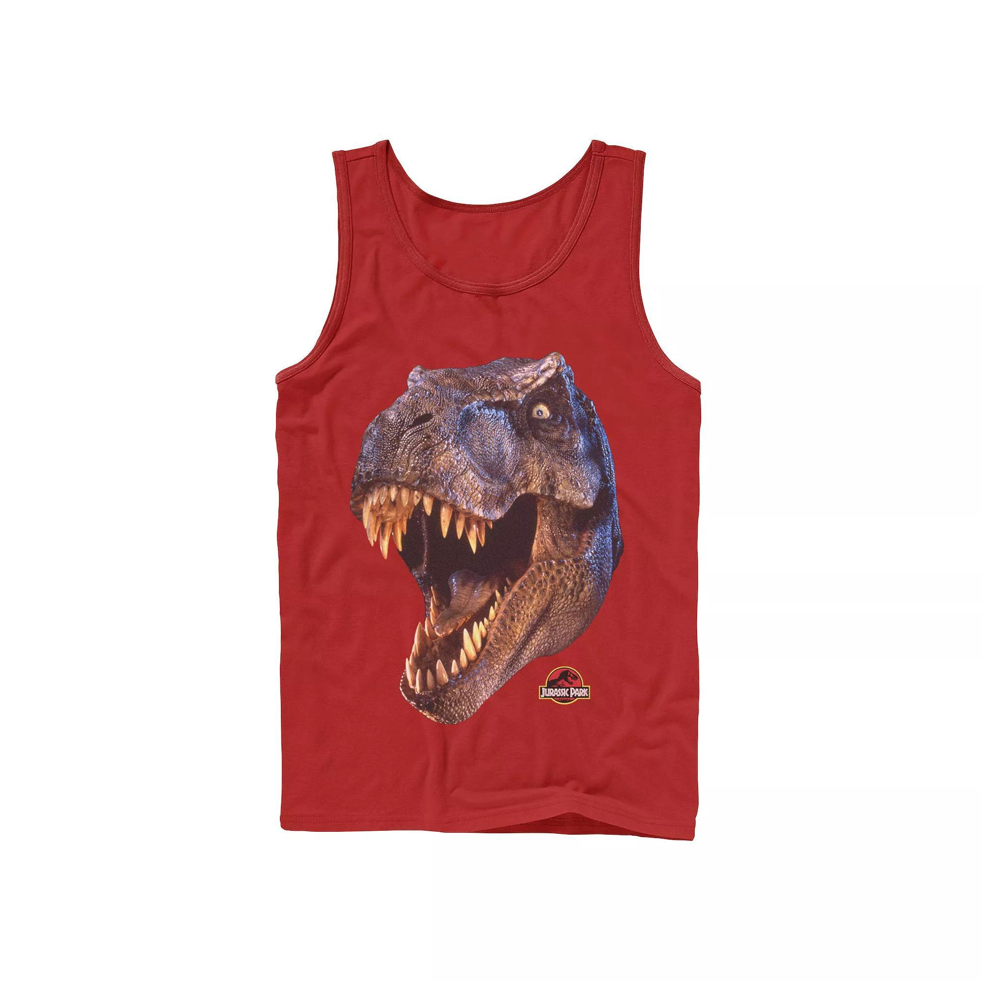 Men's Jurassic Park T-Rex Head Roar Tank Top,  Product Image