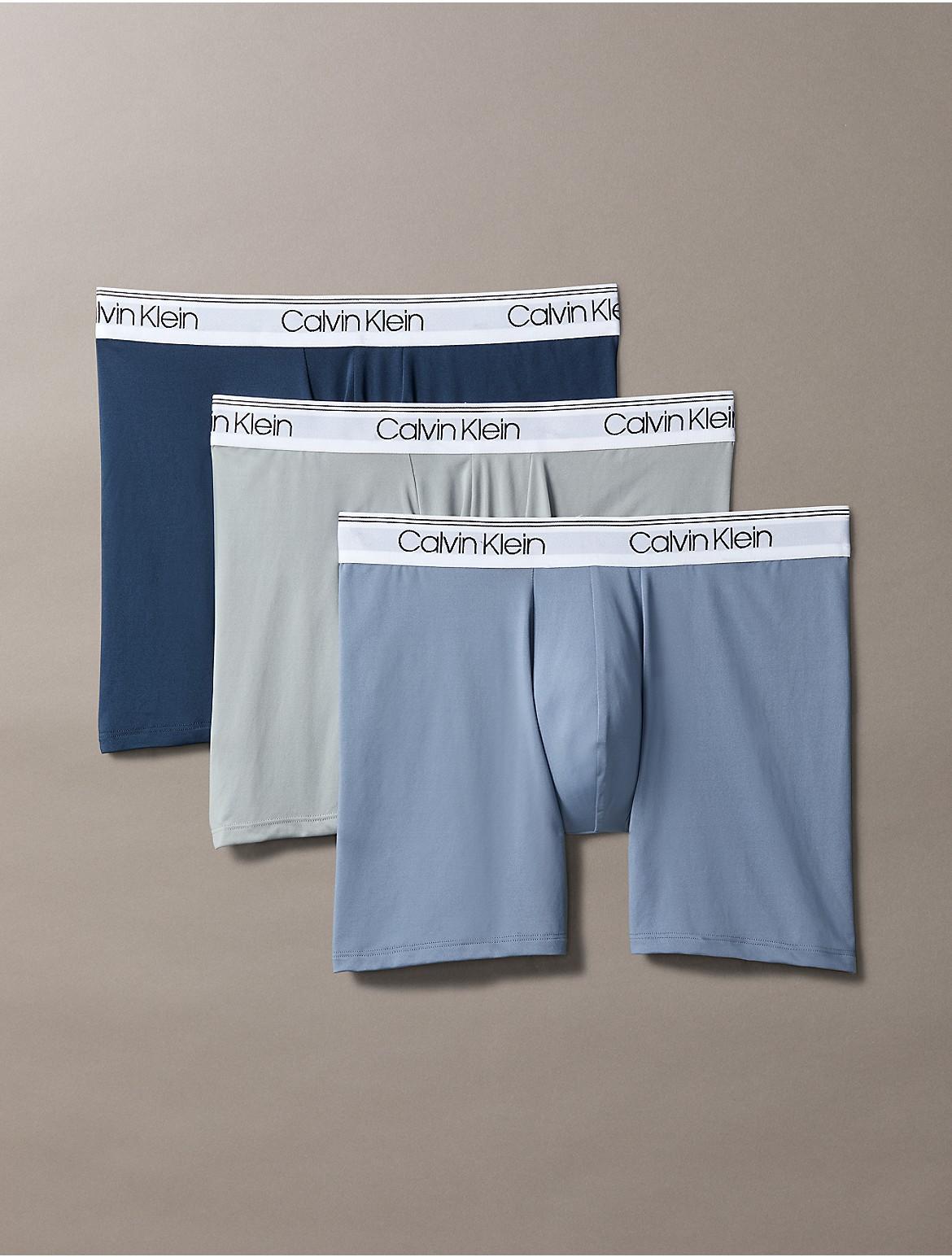 Calvin Klein Mens Micro Stretch 3-Pack Boxer Brief - Blue - L Product Image