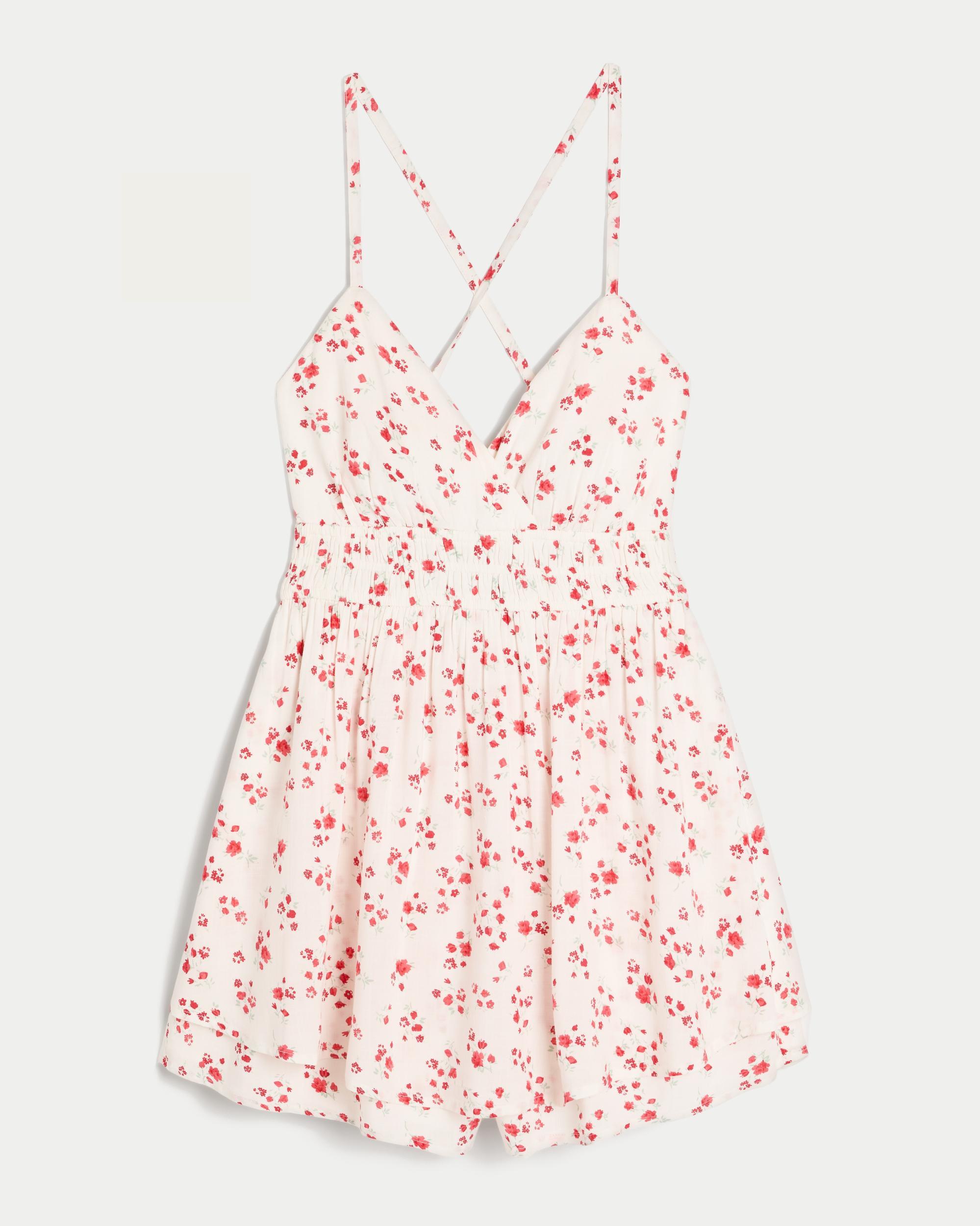 Open-Back Babydoll Romper Product Image