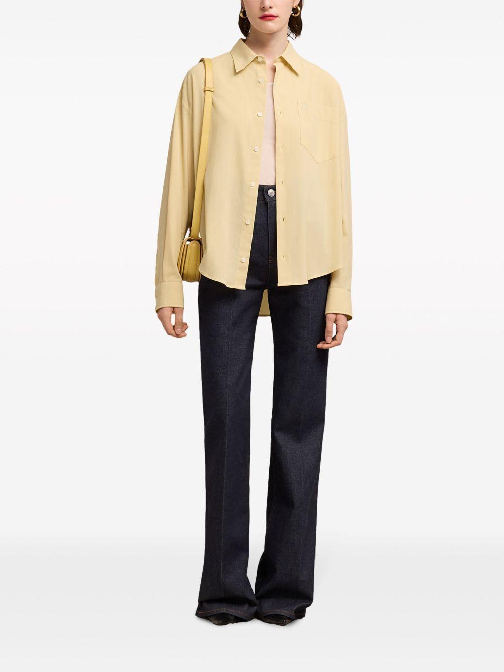 logo-embroidered cotton shirt Product Image