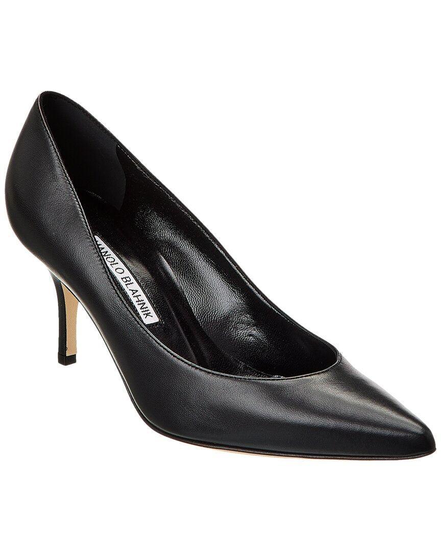 MANOLO BLAHNIK Kietta 70 Leather Pumps In Black Product Image