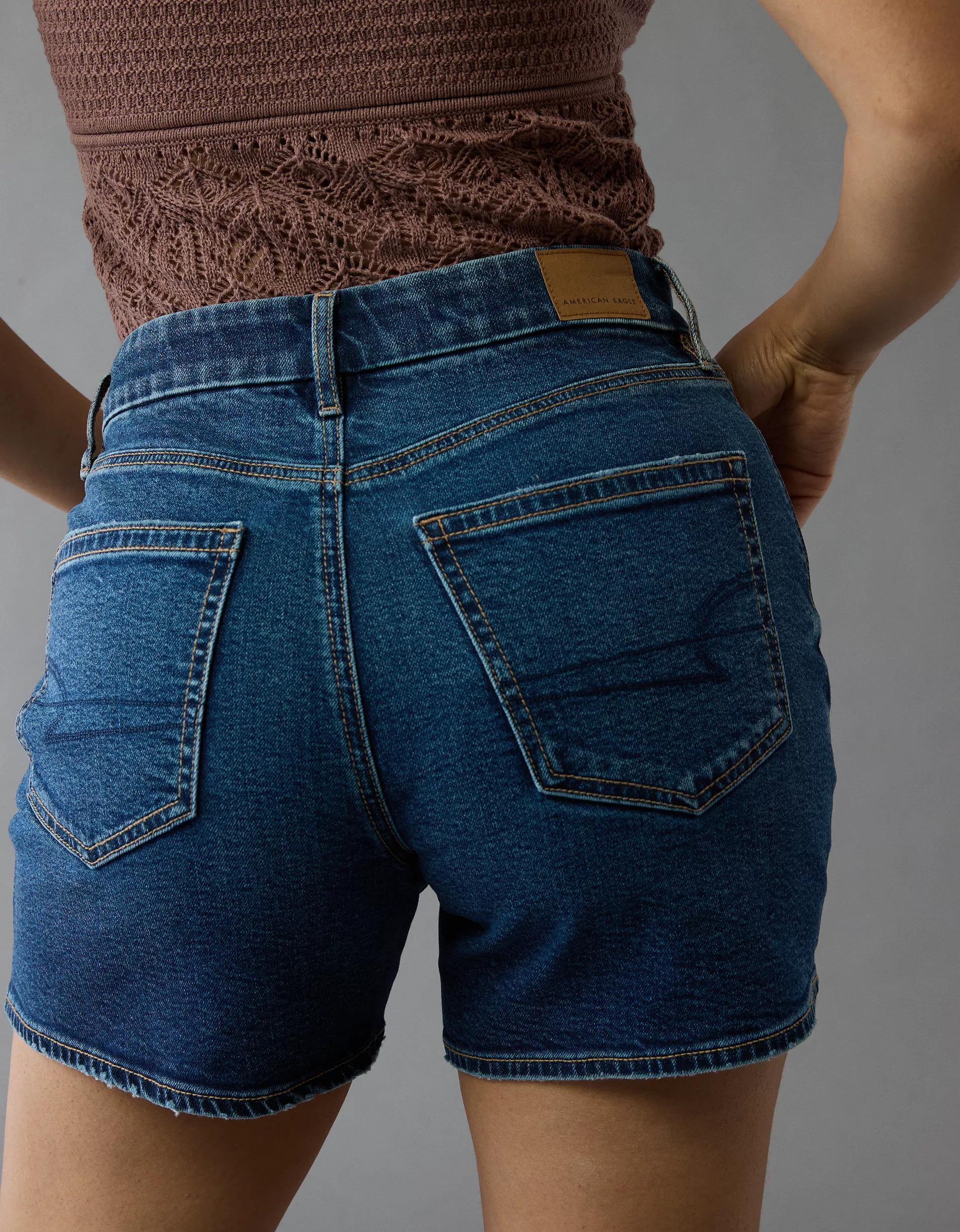 AE 6" Strigid Curvy Super High-Waisted Relaxed Denim Short Product Image