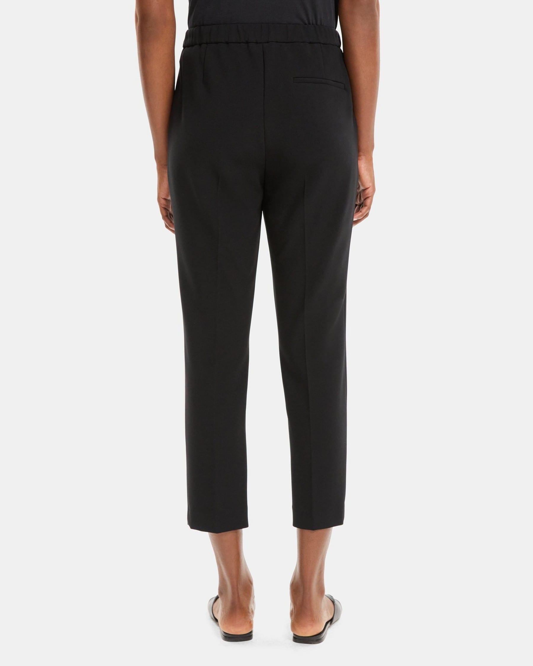 Cropped Slim Pull-On Pant in Crepe Product Image