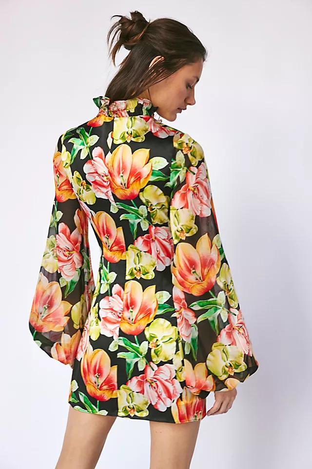 Kim Shui Floral Silk Mini Dress Product Image