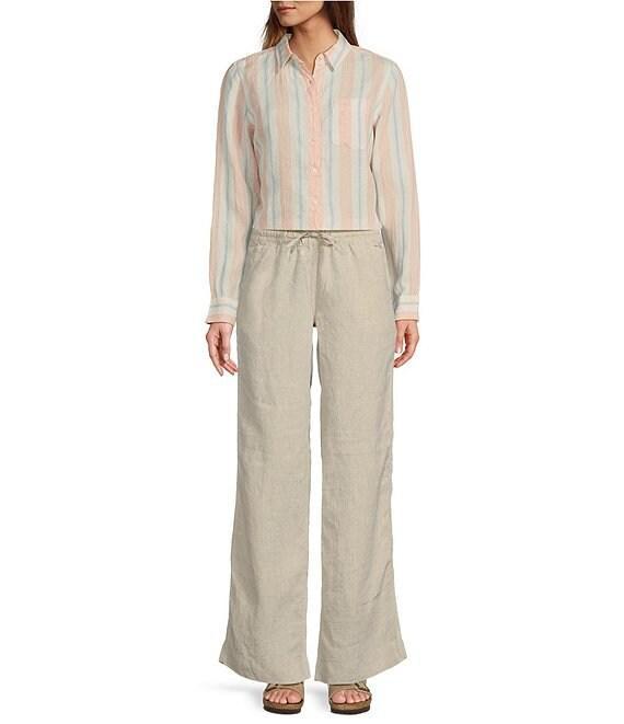 L.L.Bean Linen Pull-On Drawstring Pants Product Image