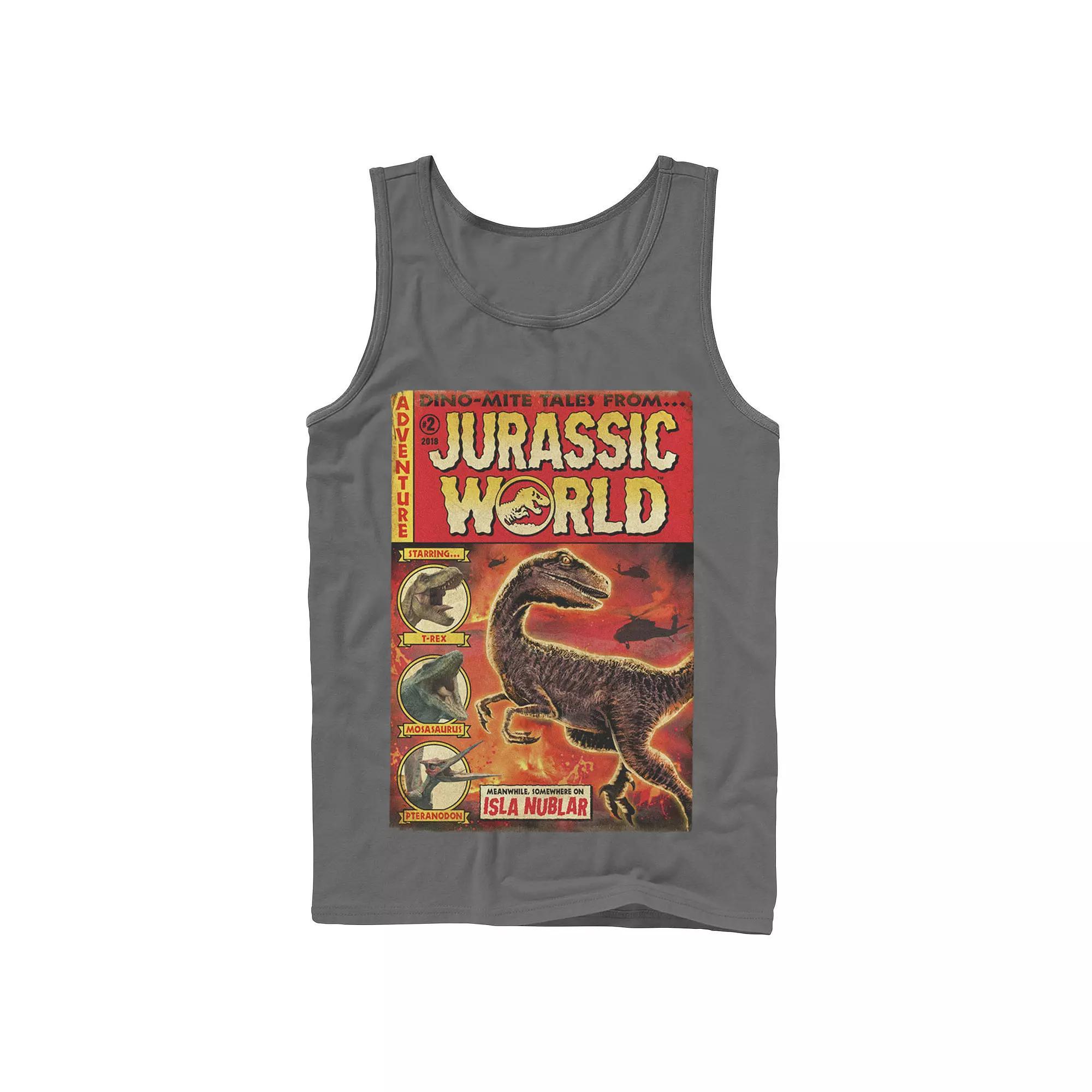 Men's Jurassic World Two Dino-Mite Tales Vintage Tank Top,  Product Image
