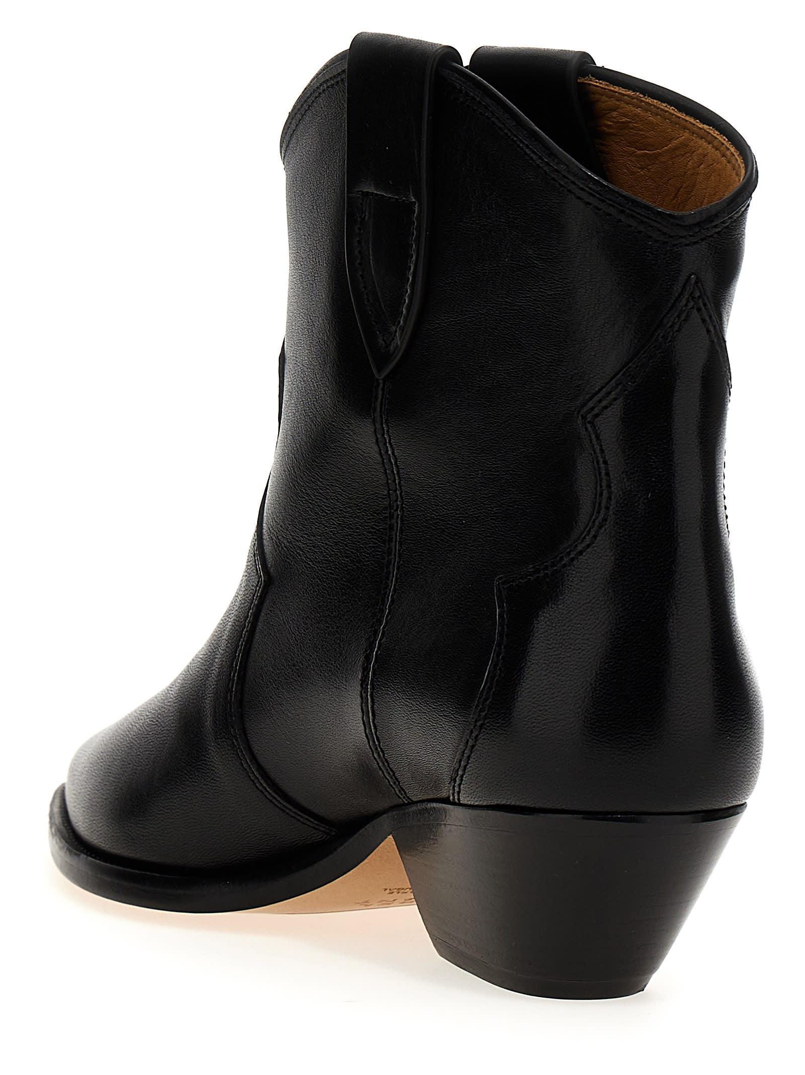 ISABEL MARANT Polished-finish Pointed-toe Boots In Black Product Image