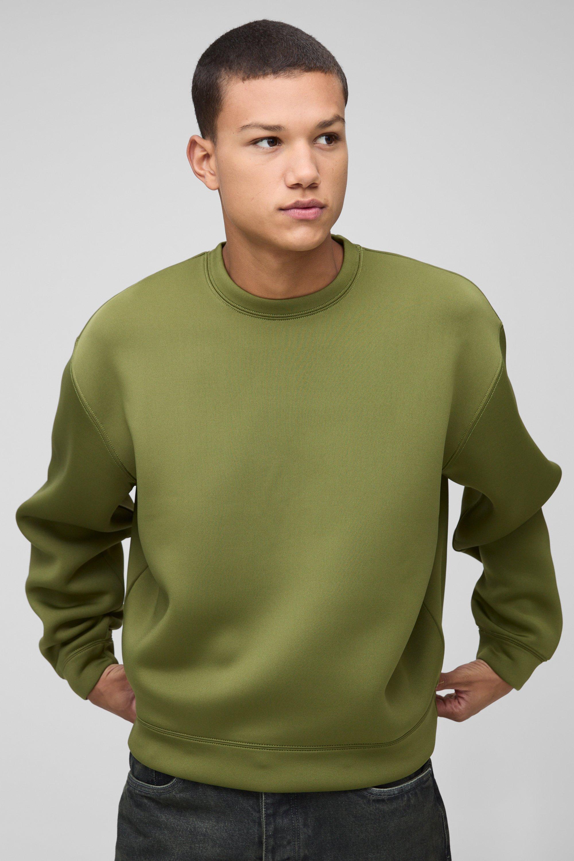 Oversized Boxy Bonded Scuba Sweatshirt | boohooMAN USA Product Image