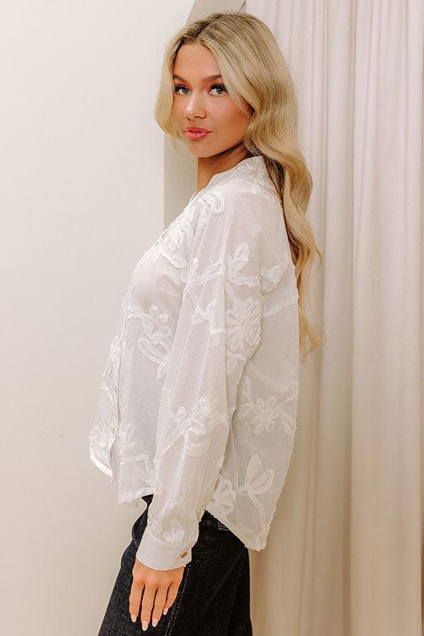 Coastal Cutie Embroidered Button Up Product Image