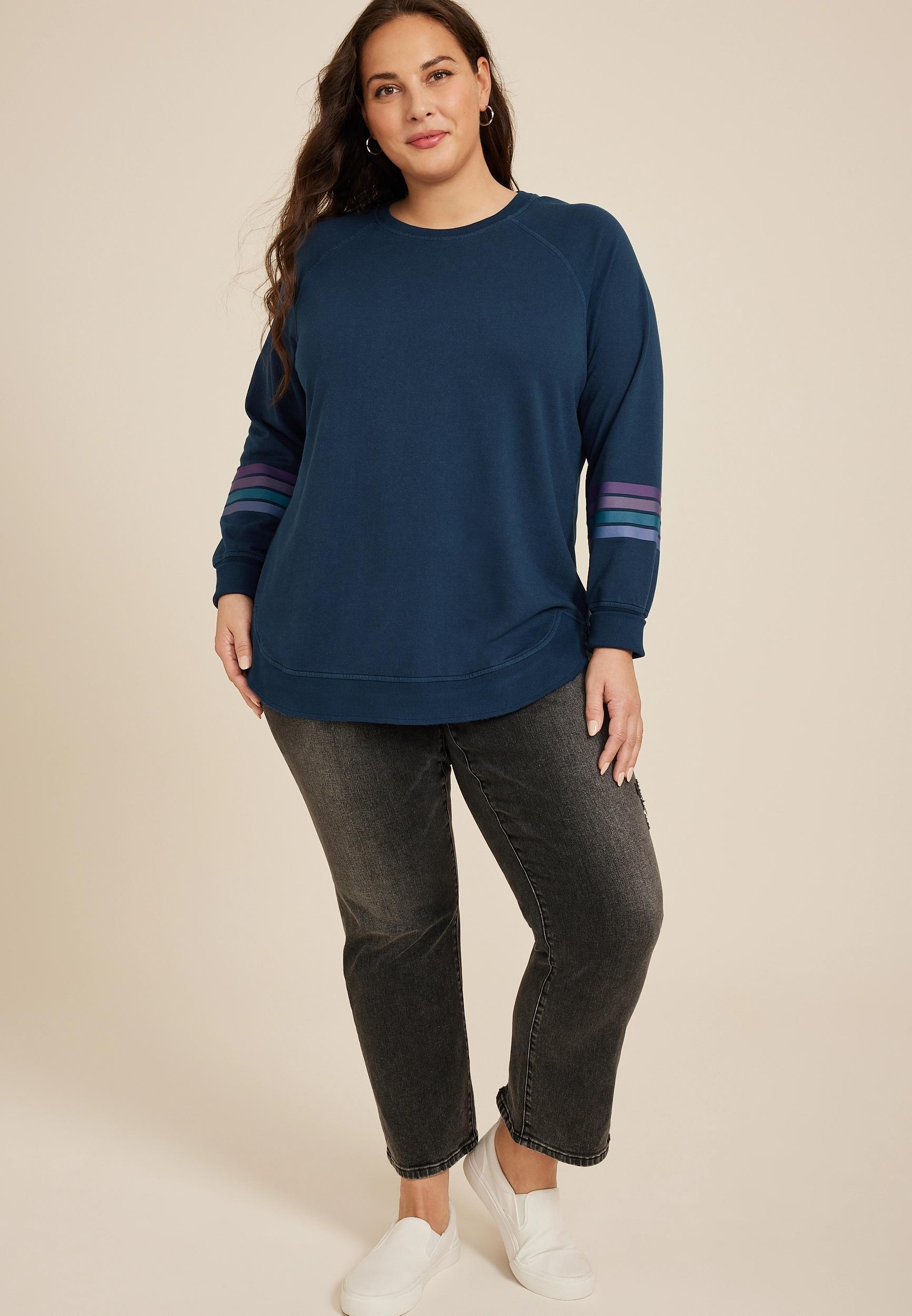 Maurices Plus Size Womens SunhavenCrew Neck Sweatshirt Product Image