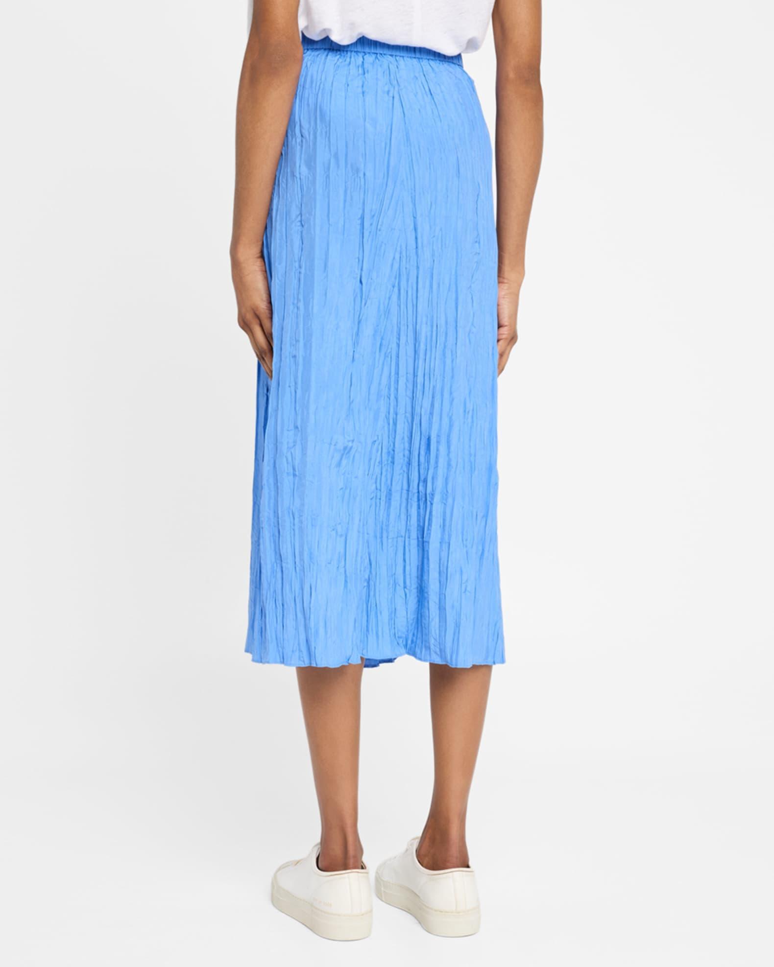 A-Line Crinkled Silk Maxi Skirt Product Image