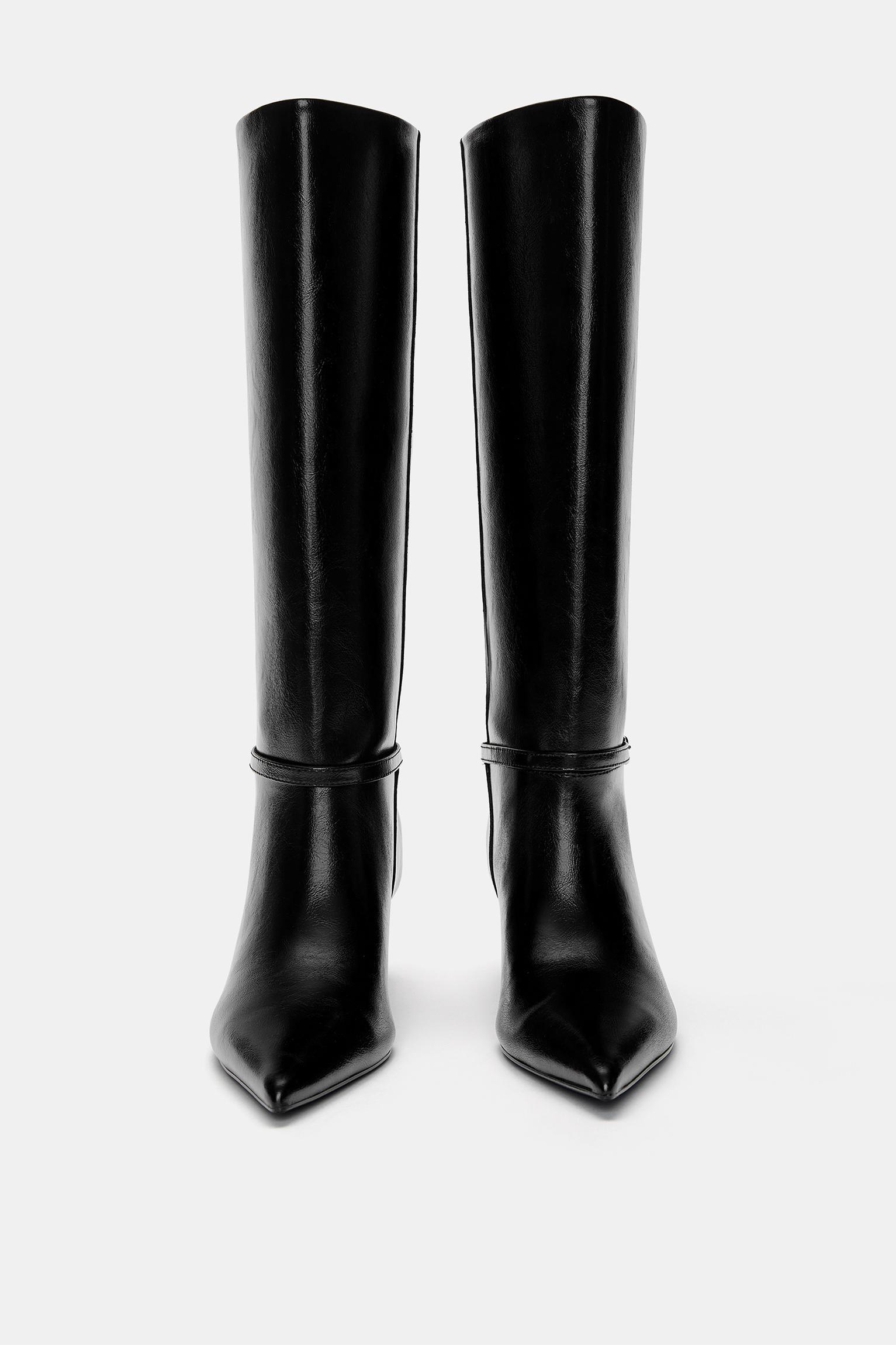 Tall kitten-heel boots Product Image