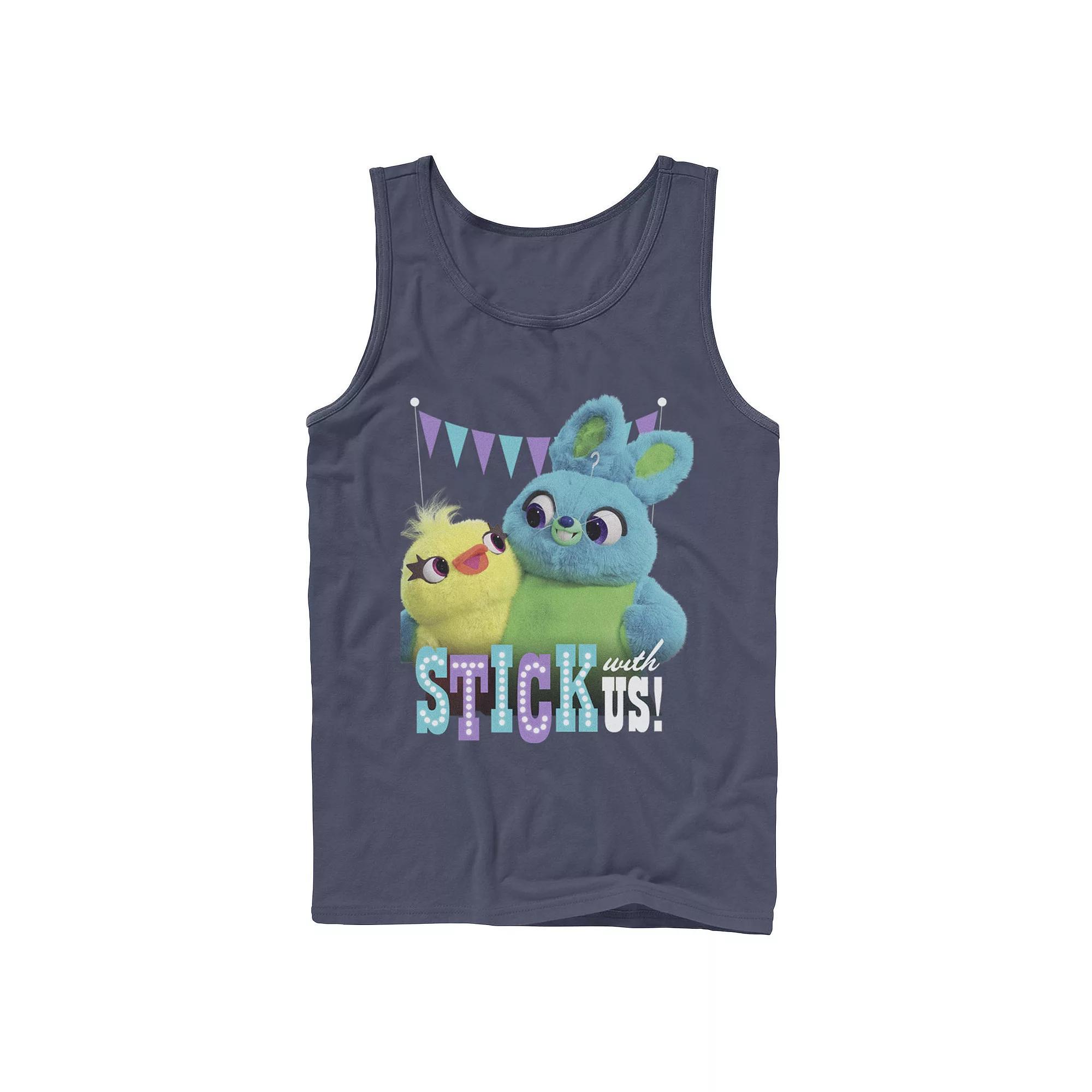 Men's Disney / Pixar Toy Story 4 Ducky & Bunny Stick With Us Tank Top,  Product Image