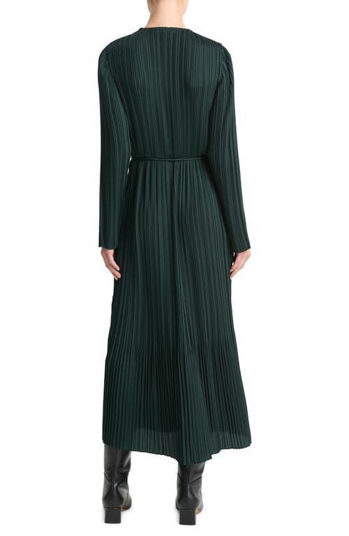 Pleated Midi Dress In Marine Pine Product Image