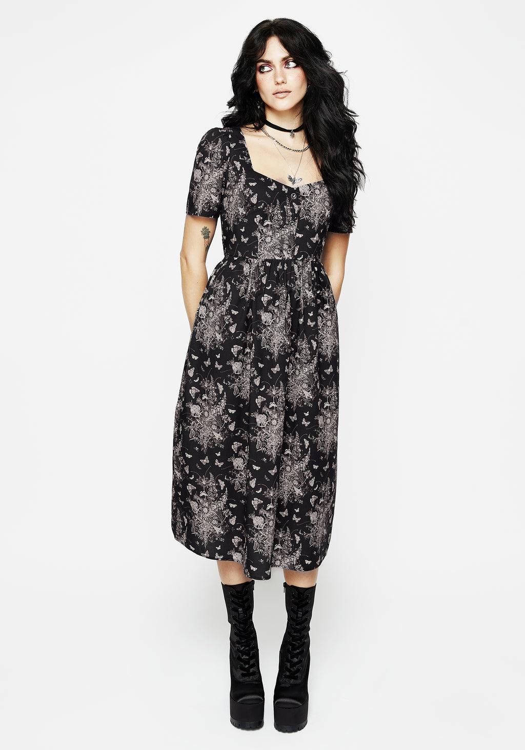 Thalia Button Front Midi Dress Product Image